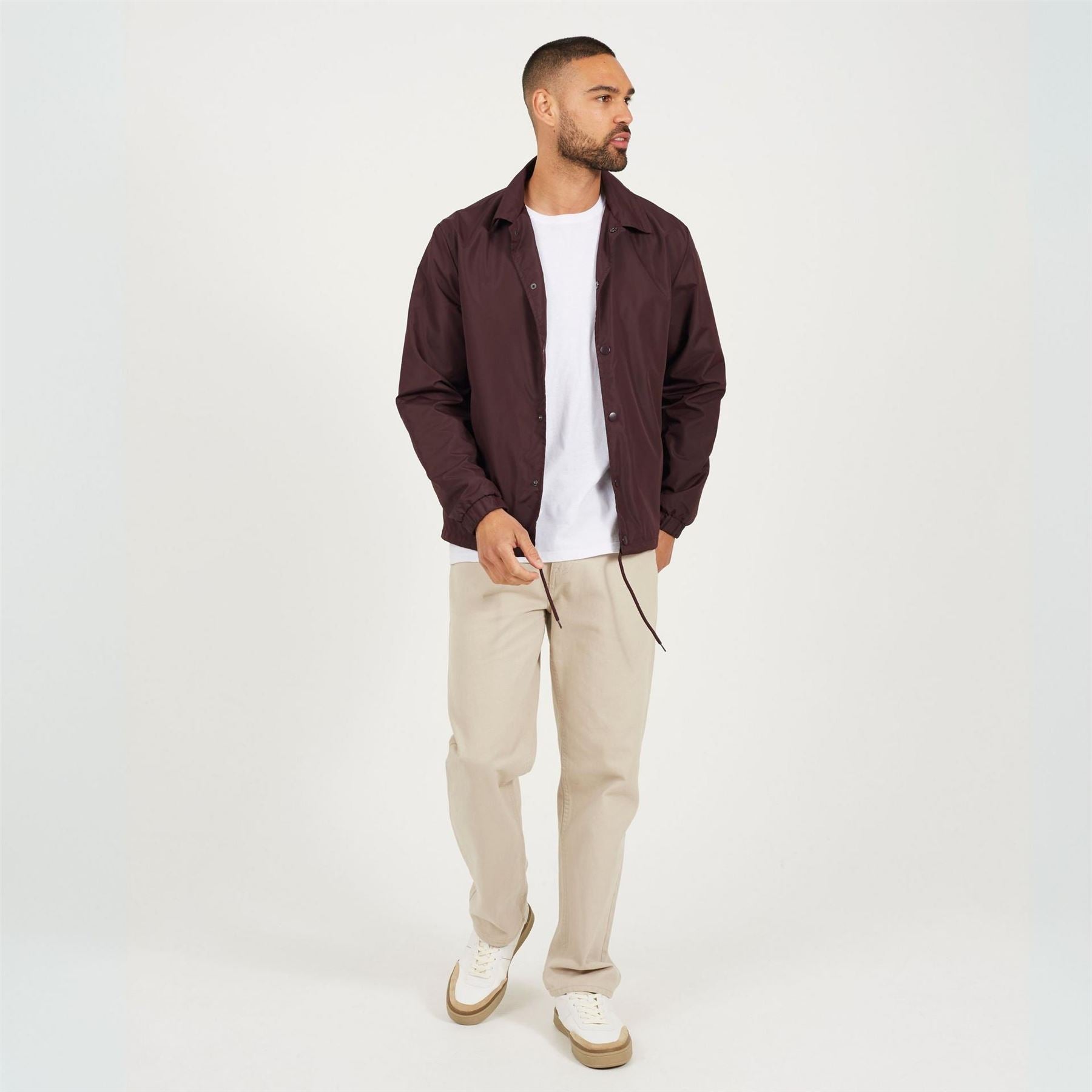 Brave Soul Mens Light Weight Coach Jacket