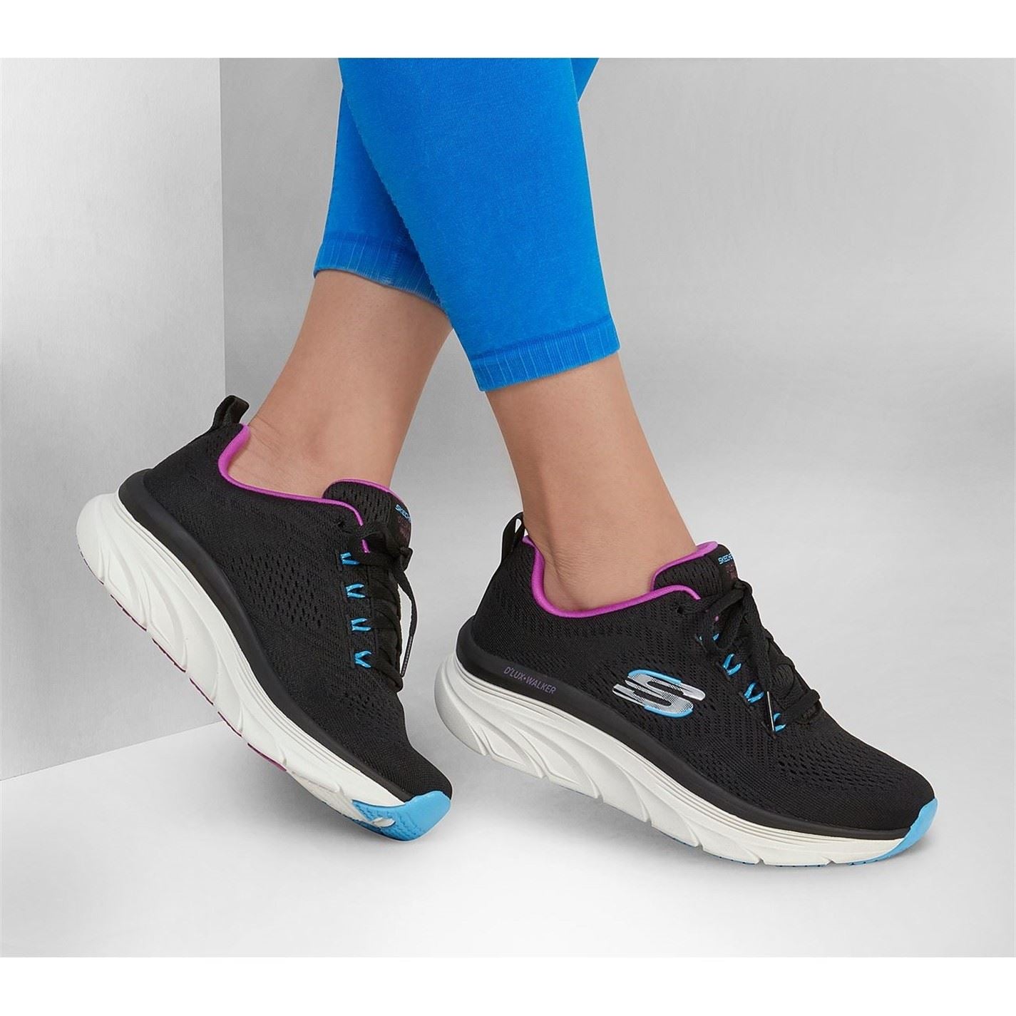 Skechers Womens Dlux Walker   Fresh Finesse Trainers
