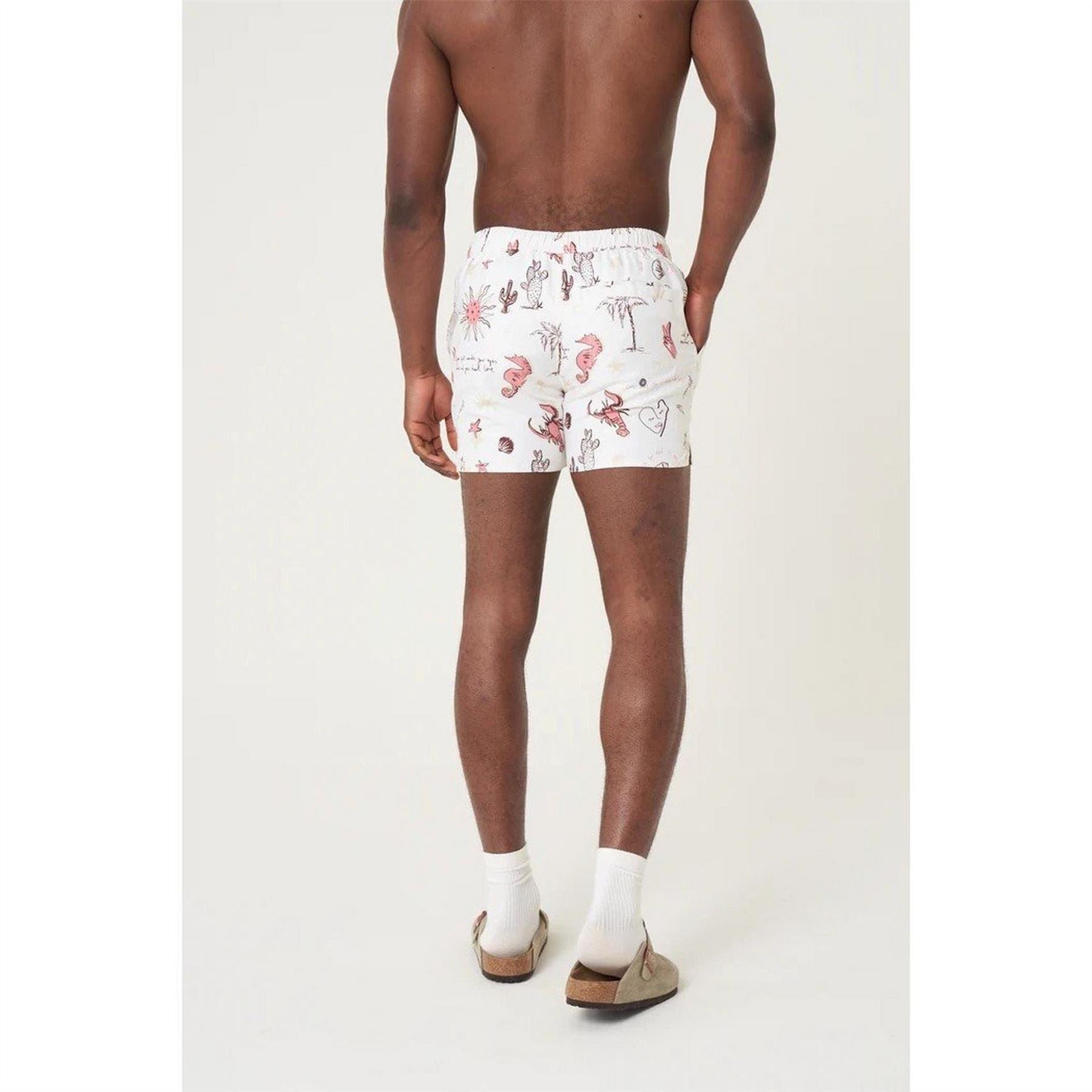 Native Youth Regular Fit Graphic Print Swim Shorts
