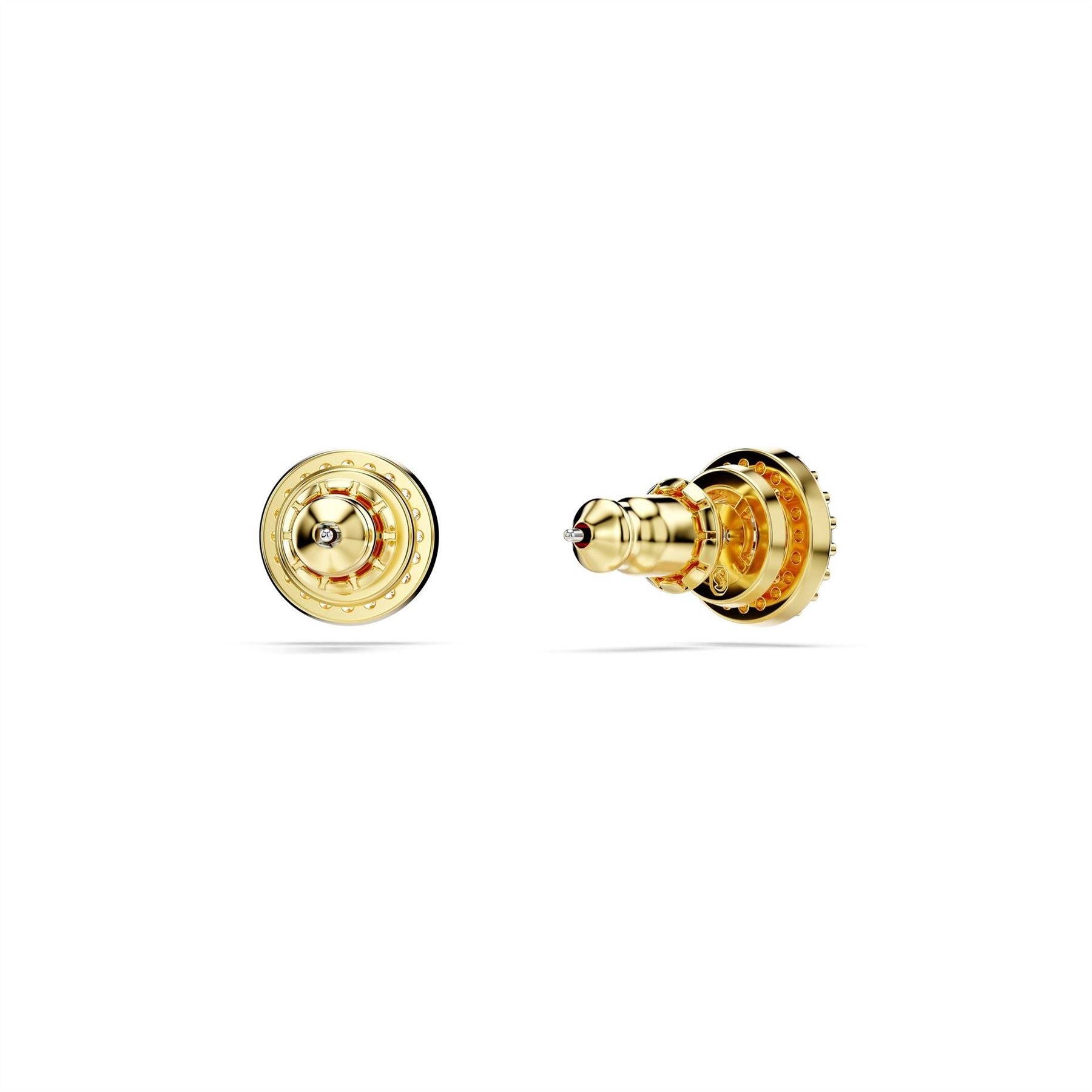 Swarovski Angelic Stud Earrings, Round Cut, Pavé, White, Rhodium Plated