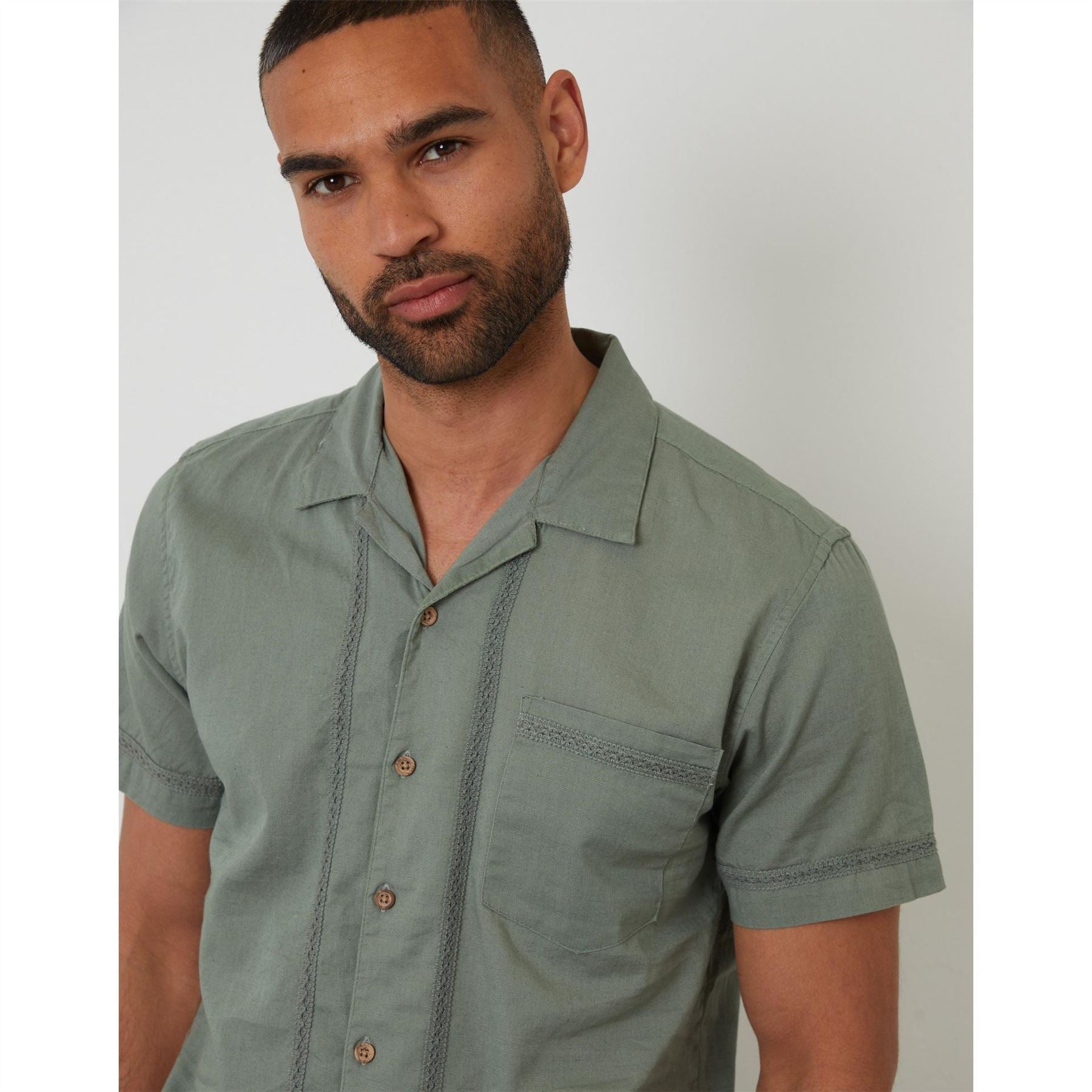 Threadbare Worden Short Sleeve Bowling Shirt