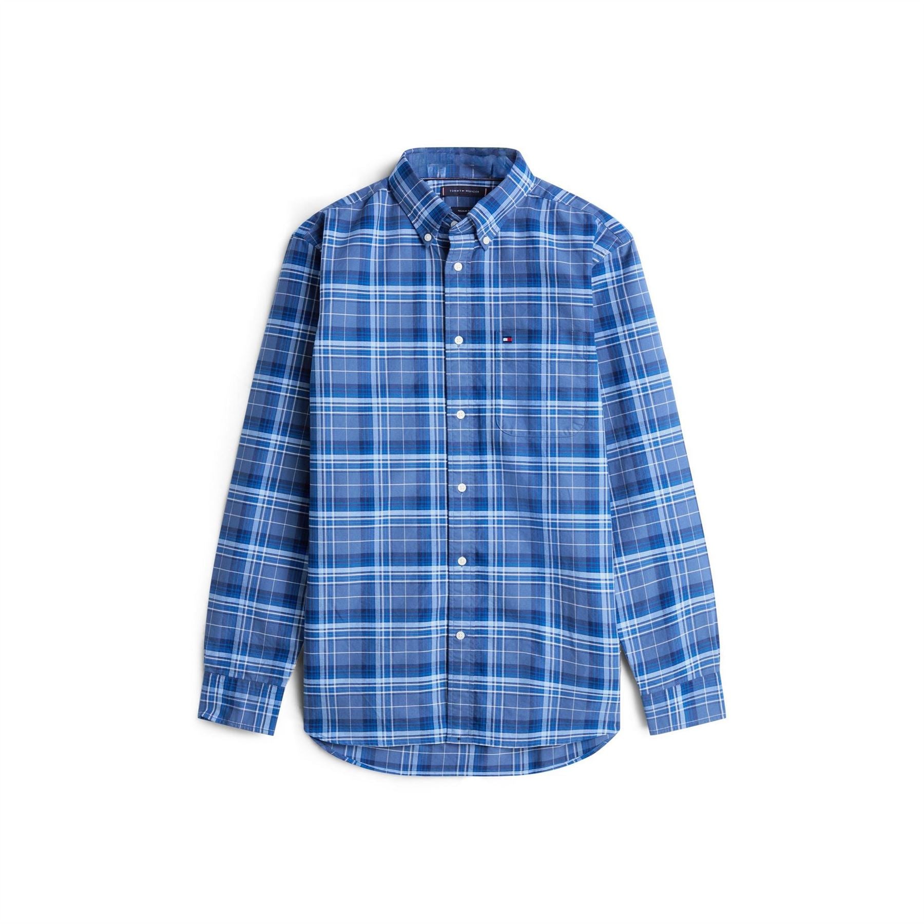 Tommy Hilfiger Oxford Check Button Down Collar Long Sleeve Shirt
