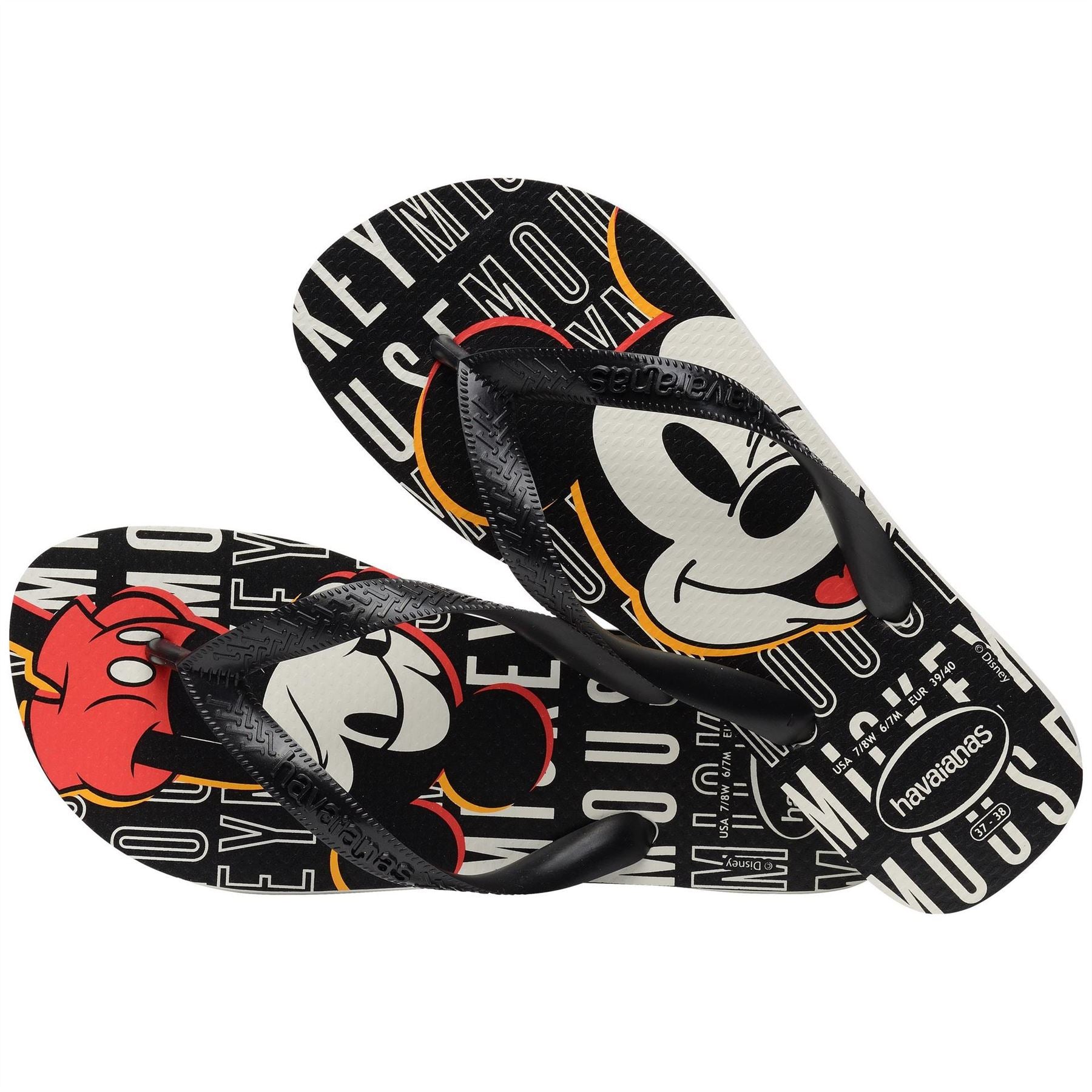 Havaianas Mickey Mouse Graphic Print Flip Flops