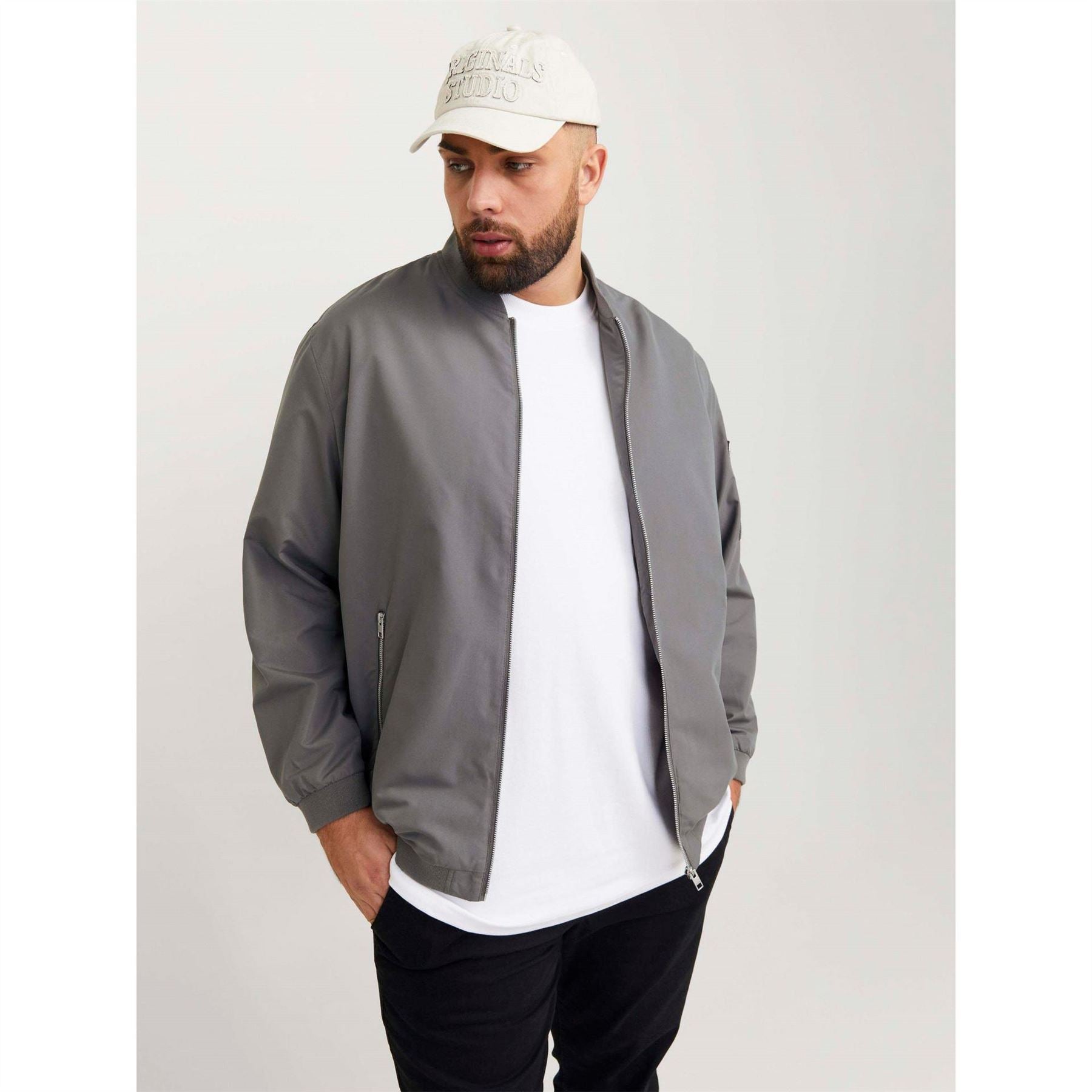 Jack and Jones Rush Plus Size Long Sleeve Bomber Jacket