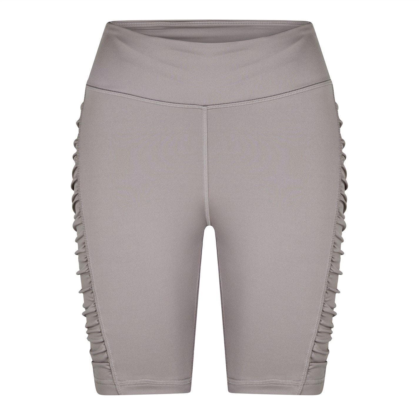 Reebok Womens Studio Ruched High Rise Legging Shorts Gym