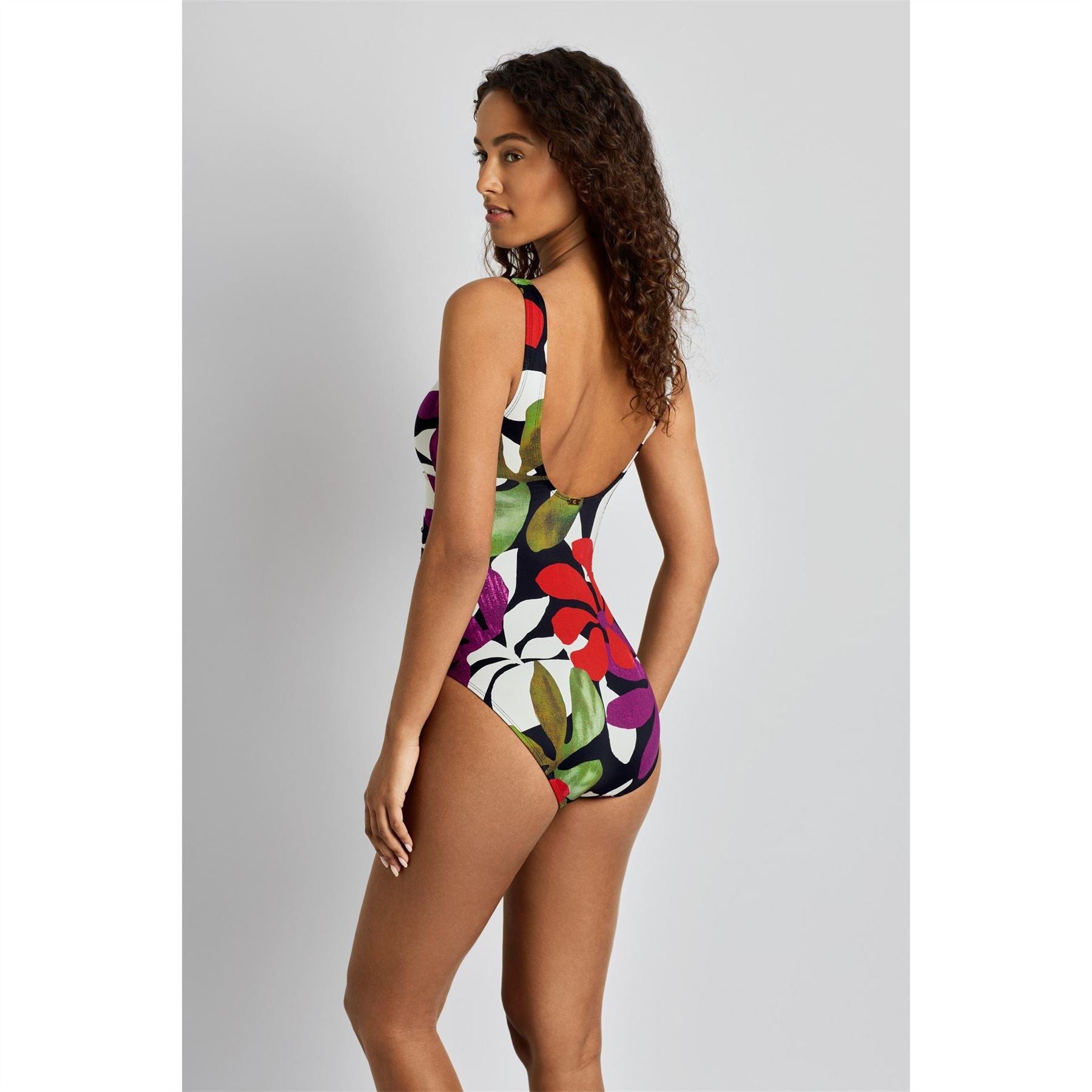 Lauren by Ralph Lauren Ring Detail Plunge Swimsuit