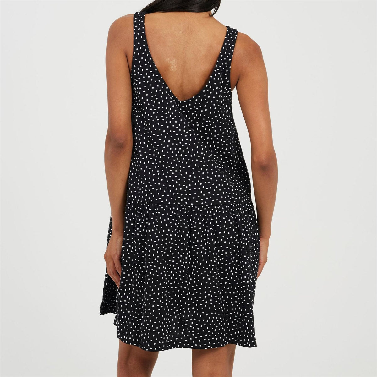 Brave Soul V-Neck Sleeveless Mini Tiered Dress