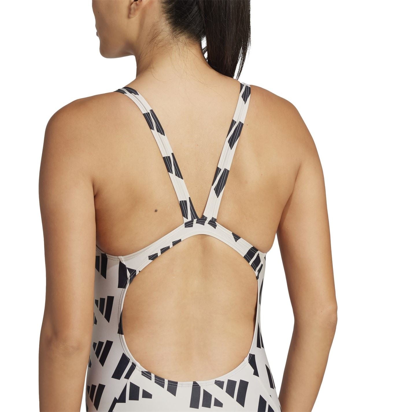 adidas Logo Graphic V Back Swimsuit
