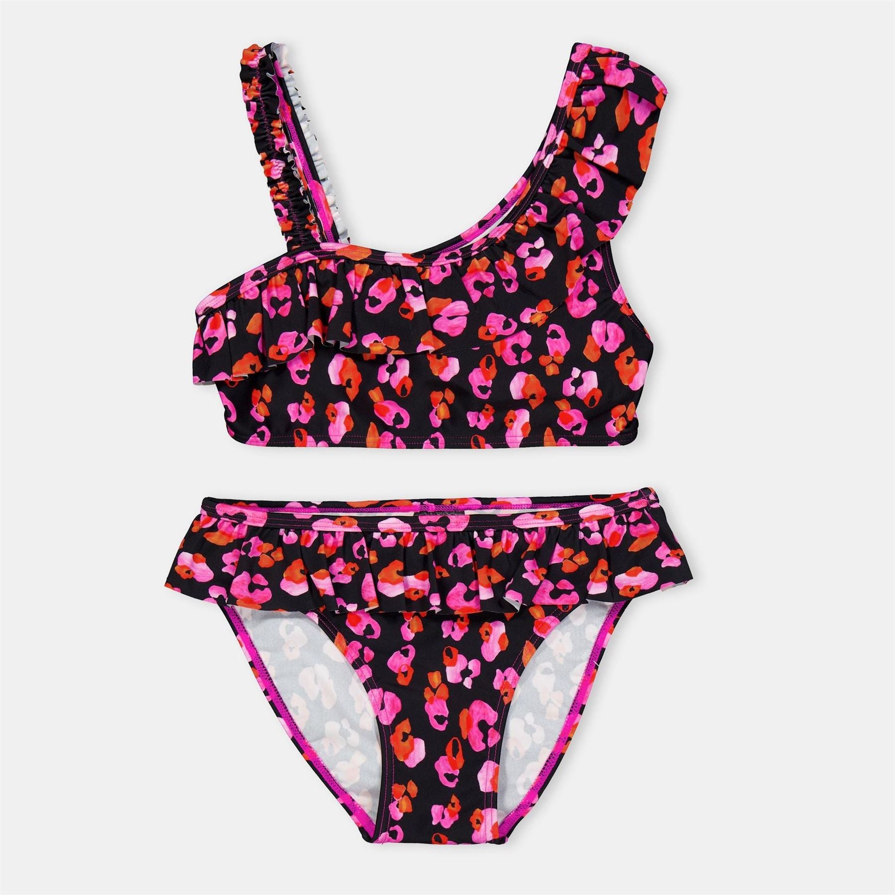 Biba Asy Frill Animal Patterned Bikini Set