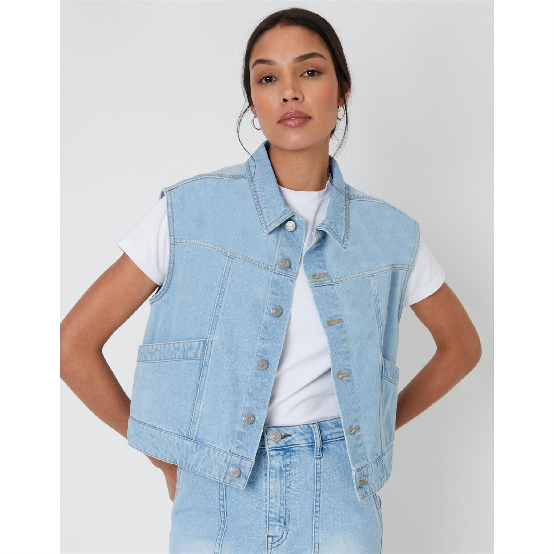 Threadbare Lucky Solid Patterned Denim Jacket