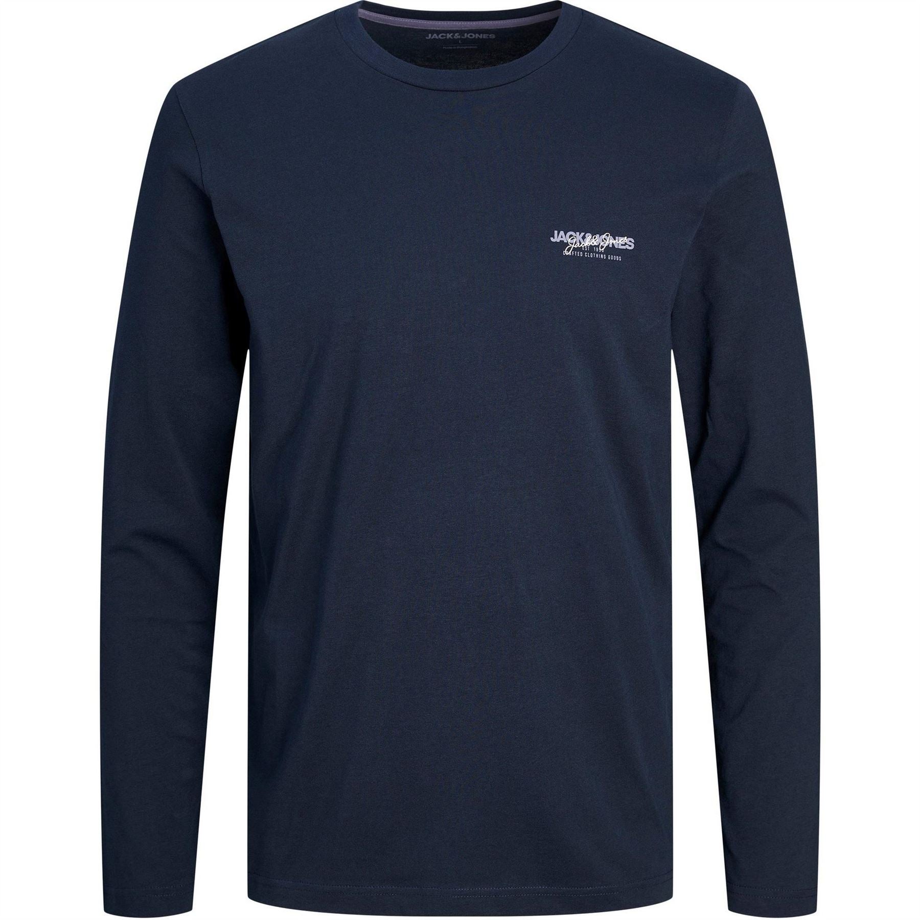 Jack and Jones Mens Printed Crew Neck T-Shirt 2 Pack