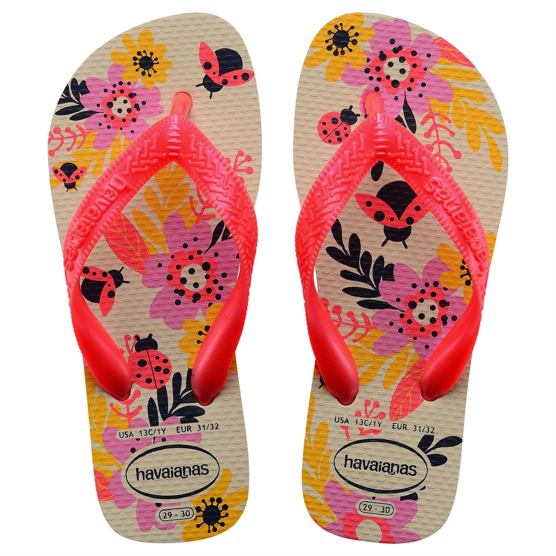 Havaianas Kids Flores Beige Flip Flops