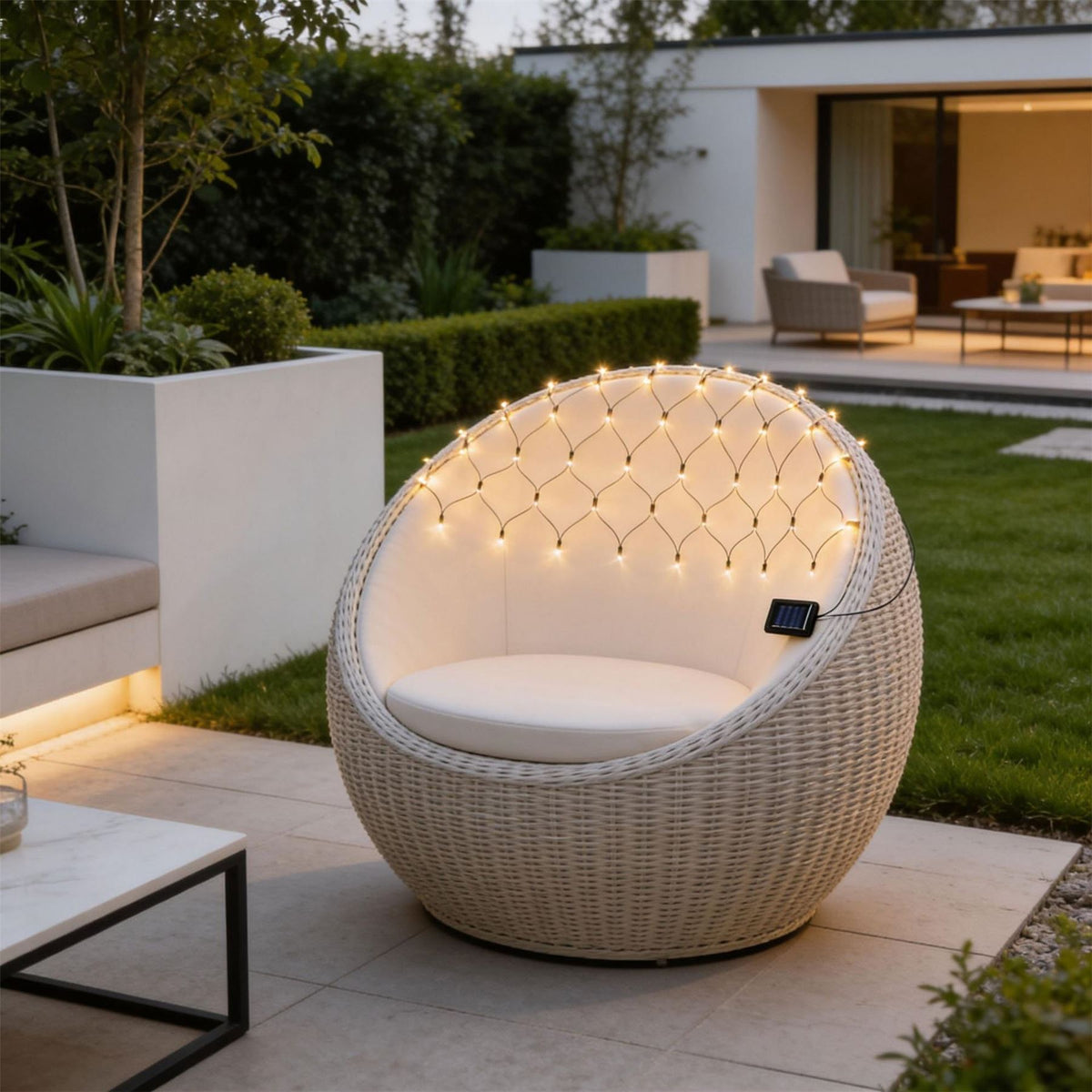 Streetwize Egg Chair Net Light   136 Bright White Leds