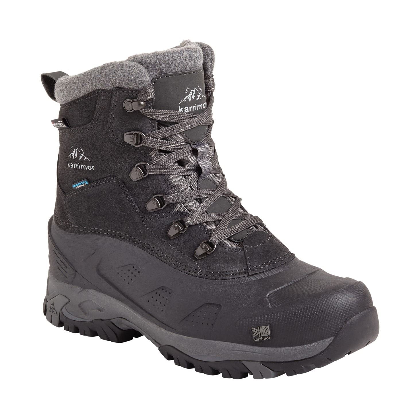 Karrimor Contrast Stitch Snow Fur Winter Boots