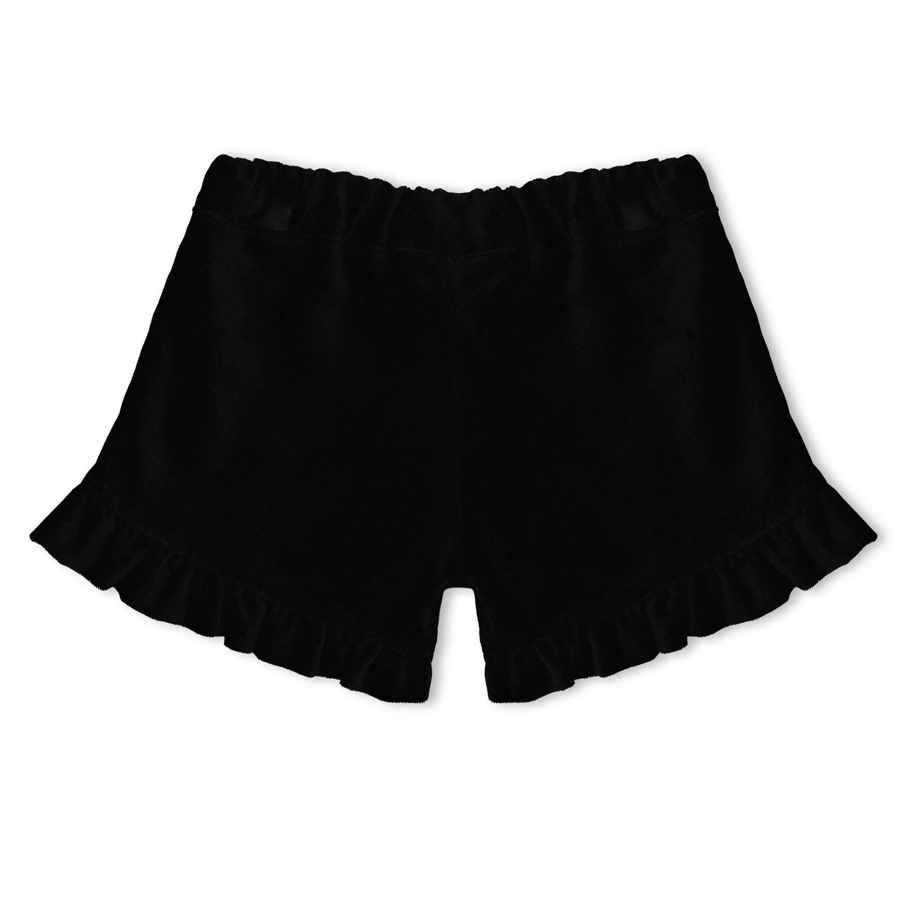 Phi Frilled Velvet Fleece Jogger Shorts