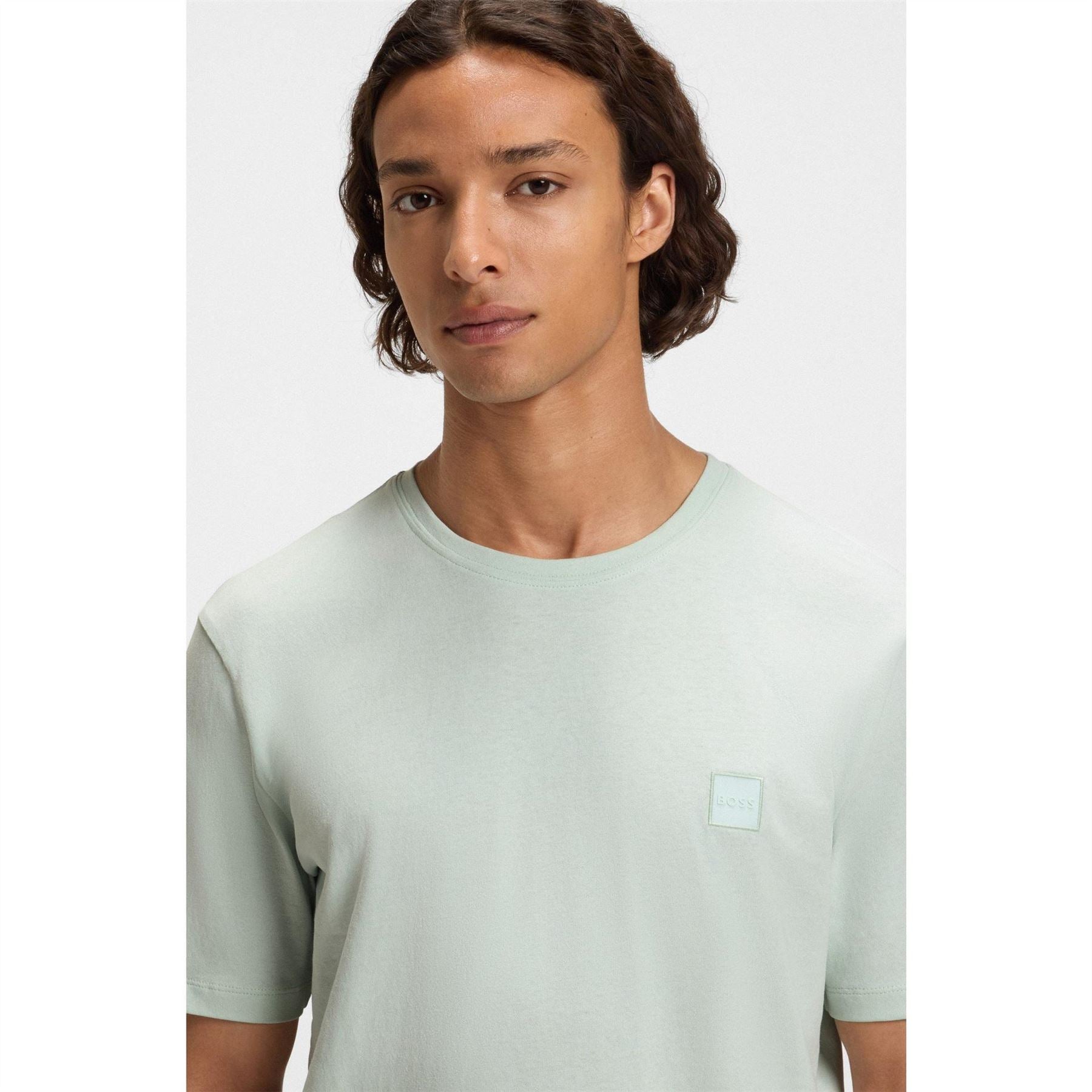 Boss BOSS ORANGE Tales T Shirt with Logo Patch Premium Cotton