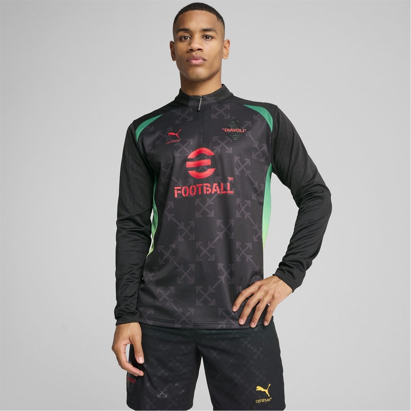 Puma Ac Milan X Off White Pre Match Drill Top Adults