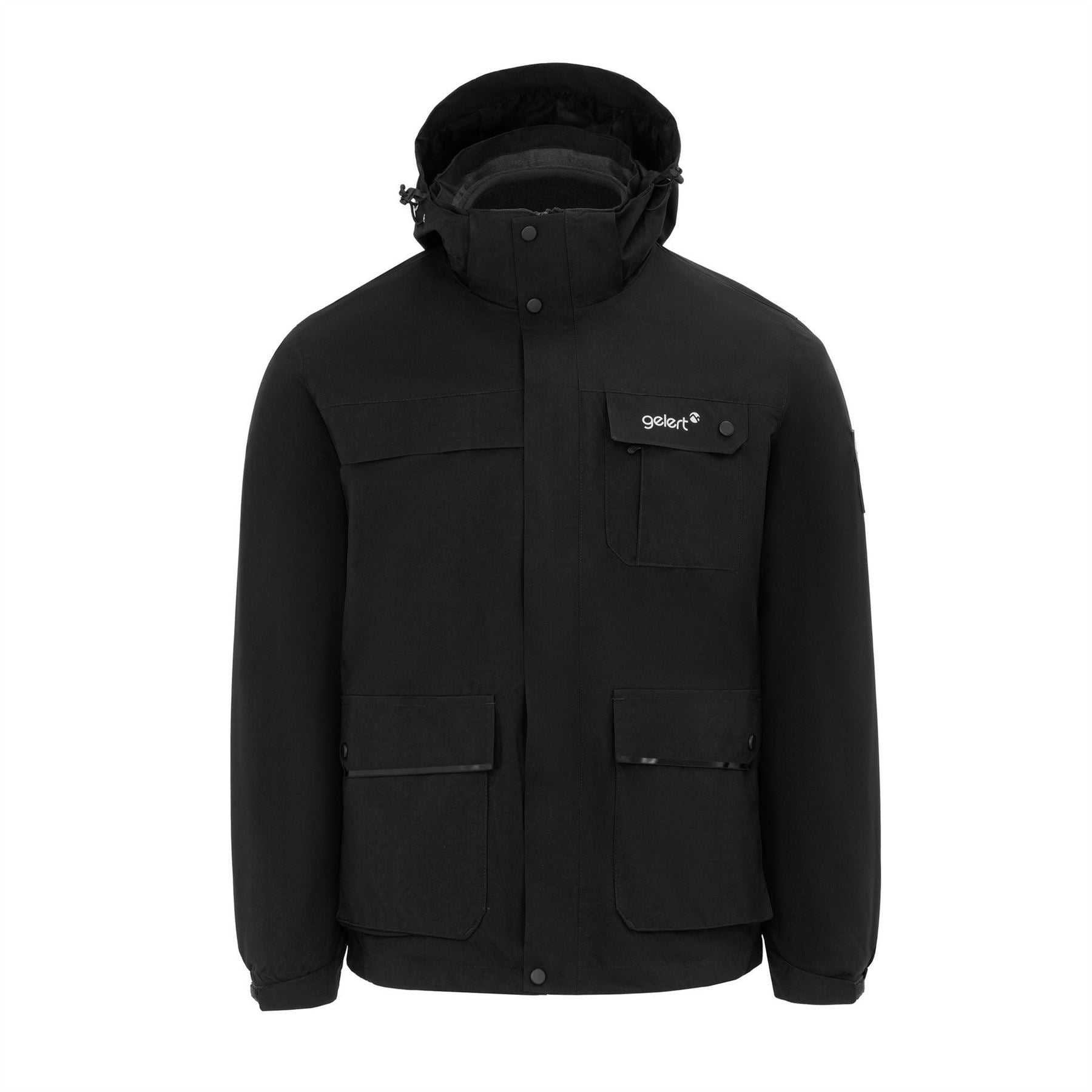 Gelert 3 in 1 Windproof Fleece Lined Detachable Hood Long Sleeve Jacket