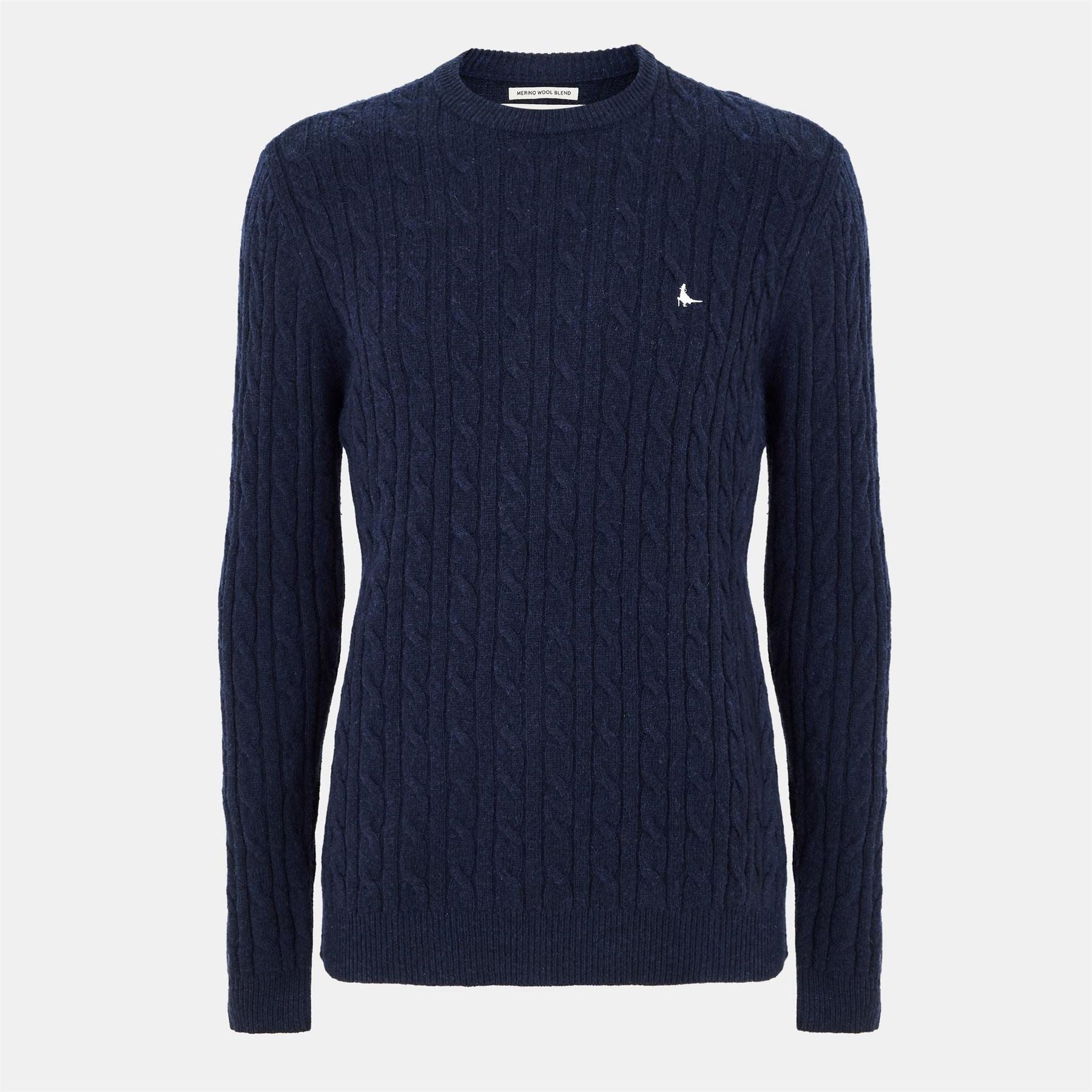 Jack Wills Mens Marlow Merino Wool Blend Cable Knitted Jumper