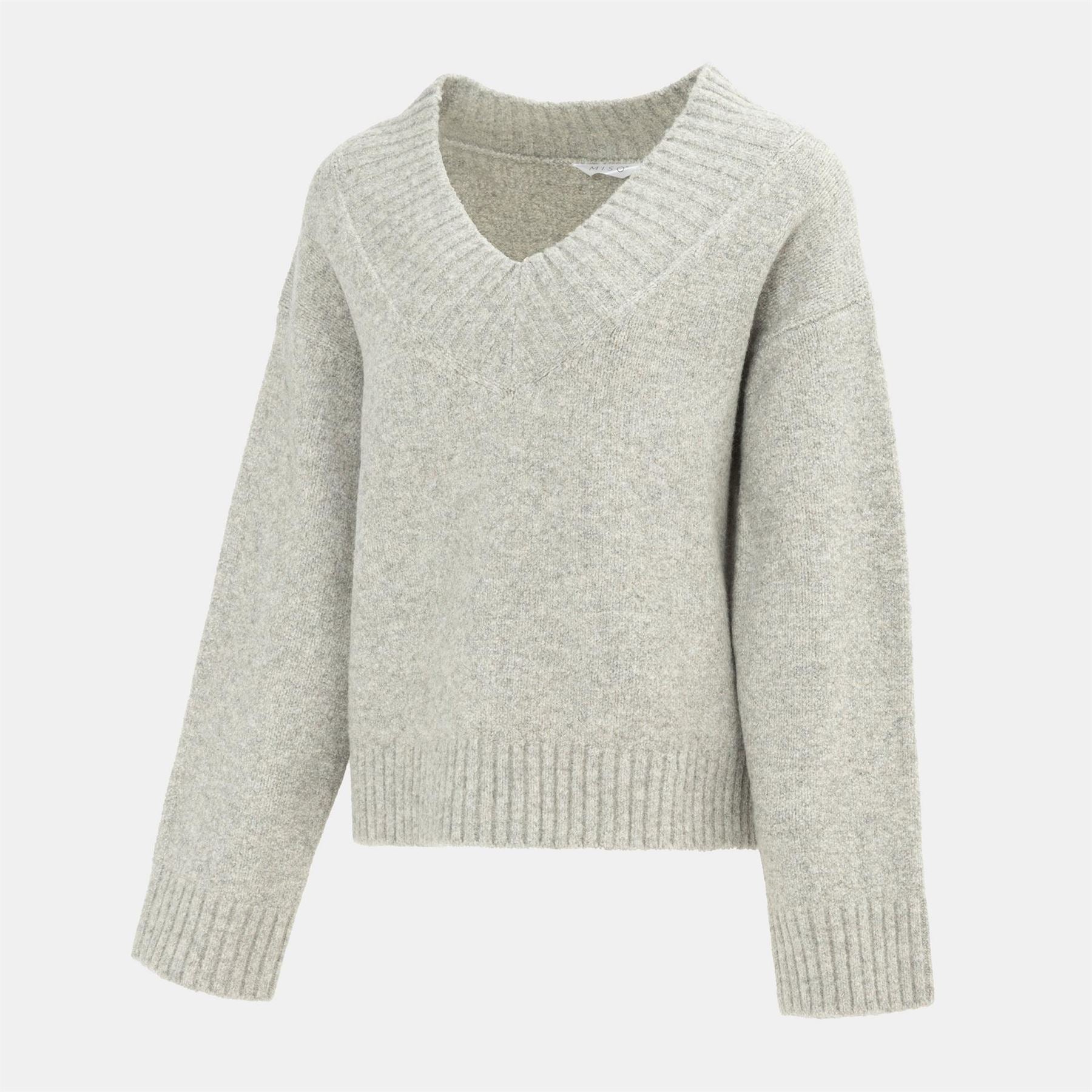 Miso Womens V Neck Knit Jumper