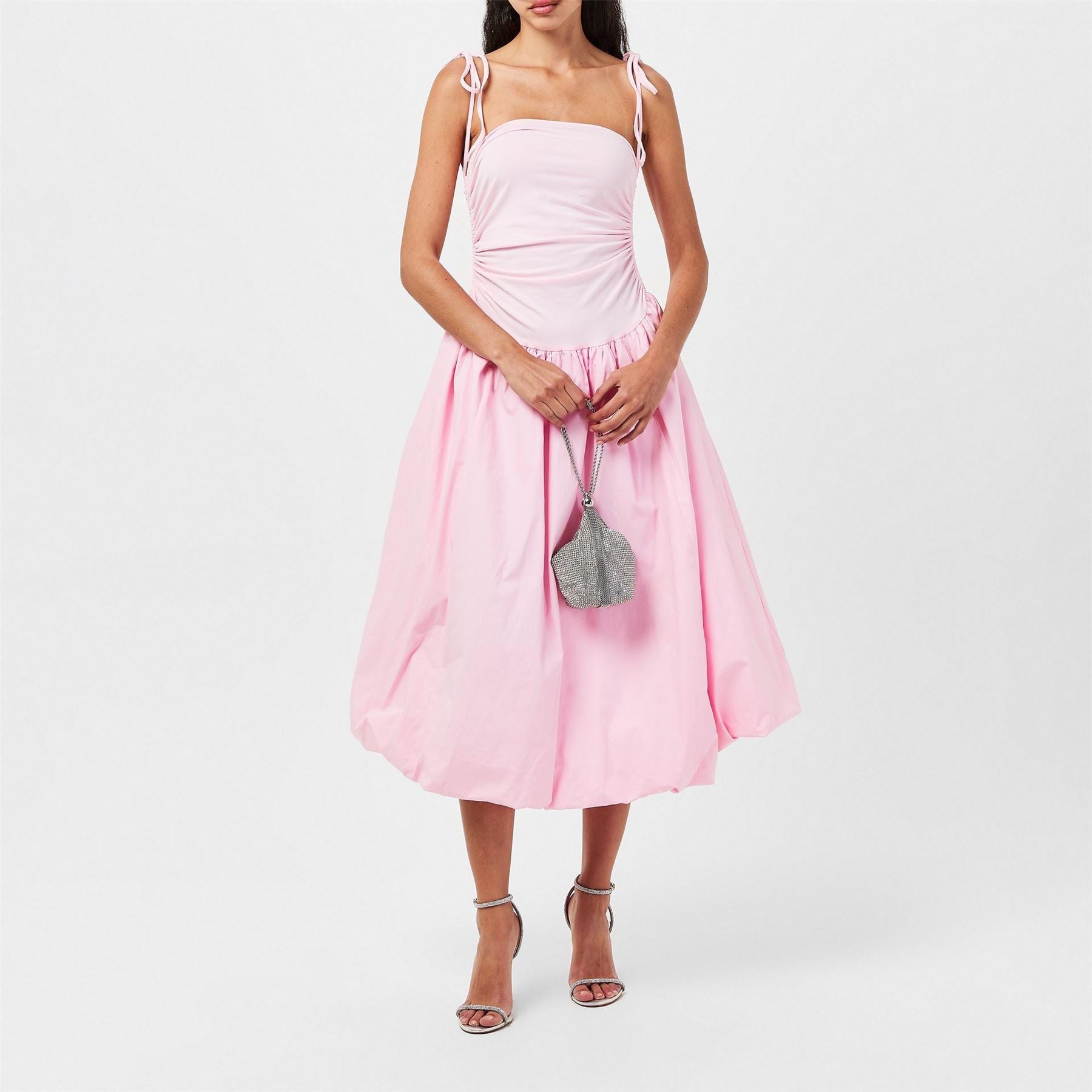 AmyLynn Amy Lynn Alexa Shoulder Tie Ultra Mini Peplum Dress