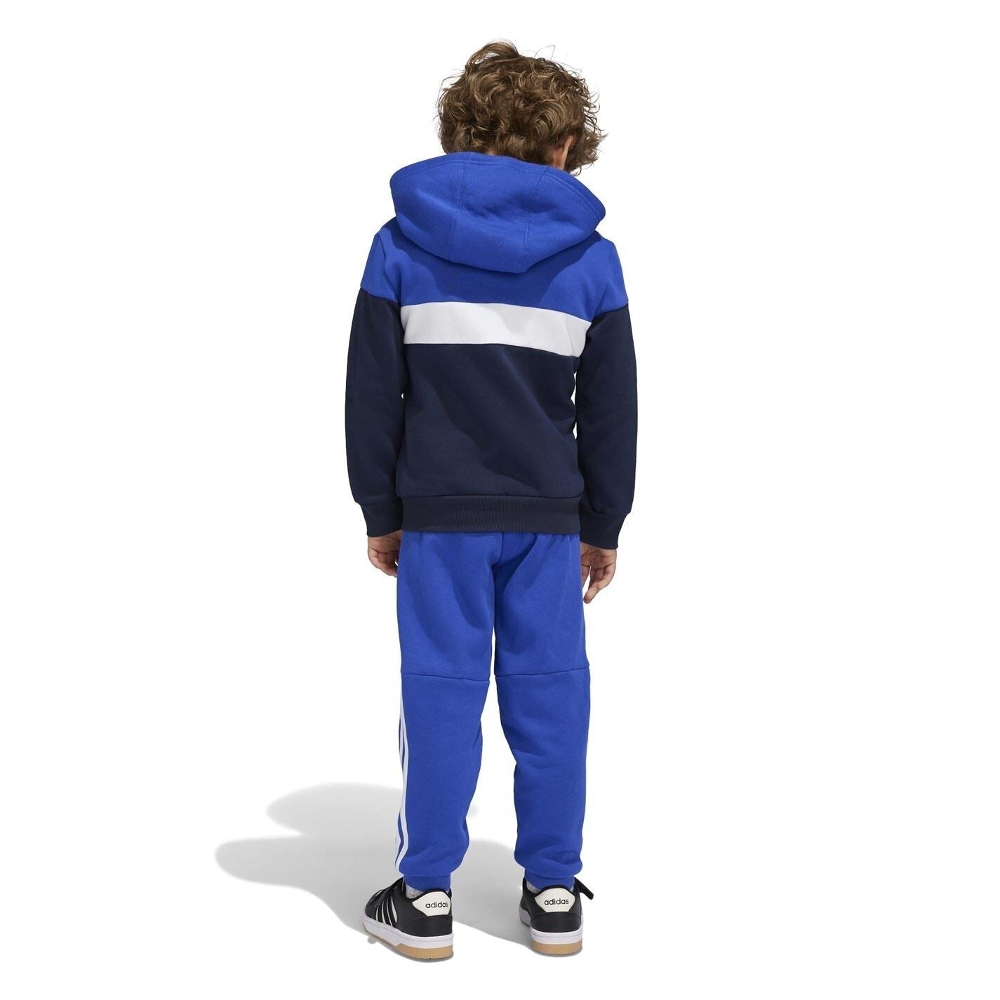 adidas Tiberio 3 Stripes Colorblock Fleece Track Suit Kids