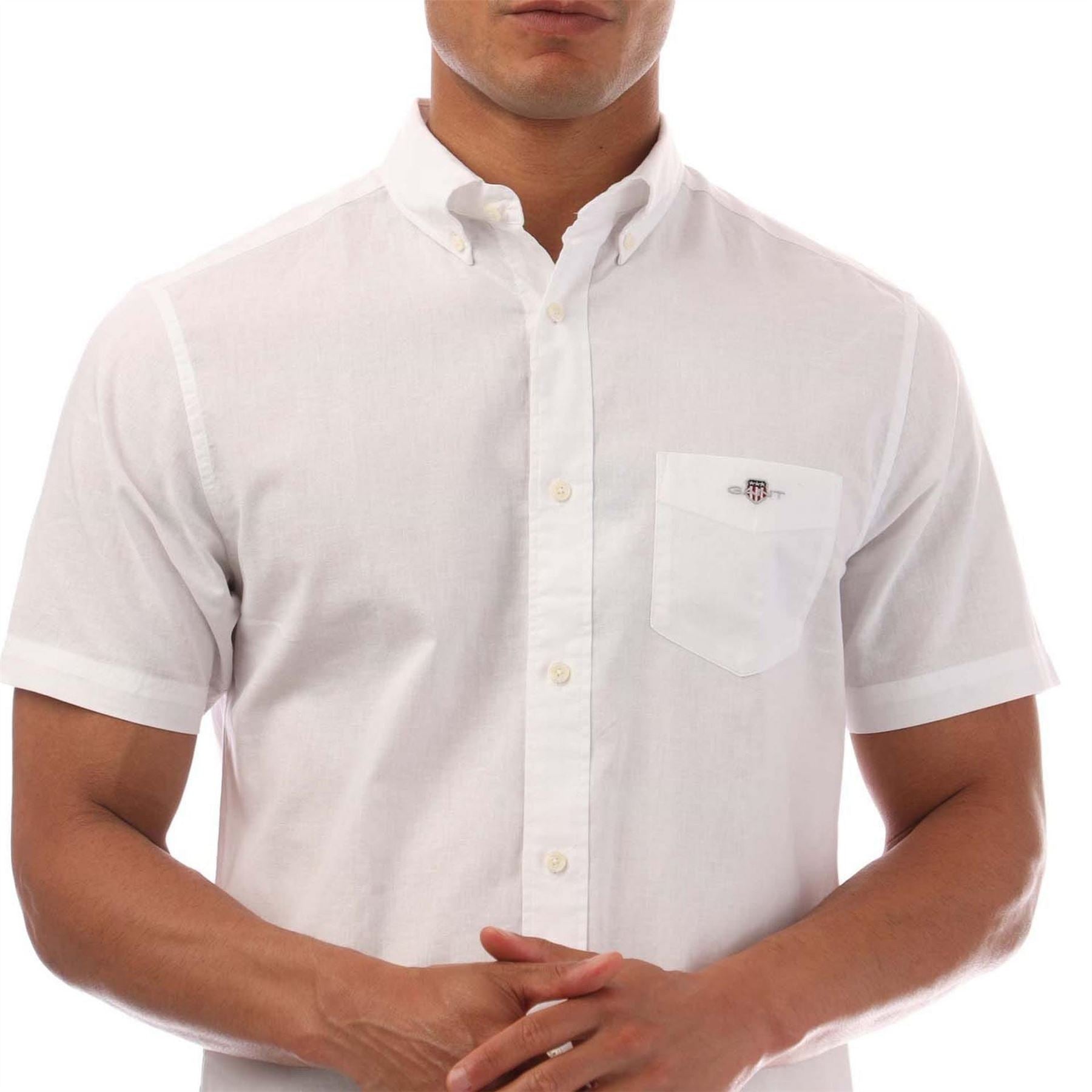 Gant Fit Cotton Linen Short Sleeve Shirt