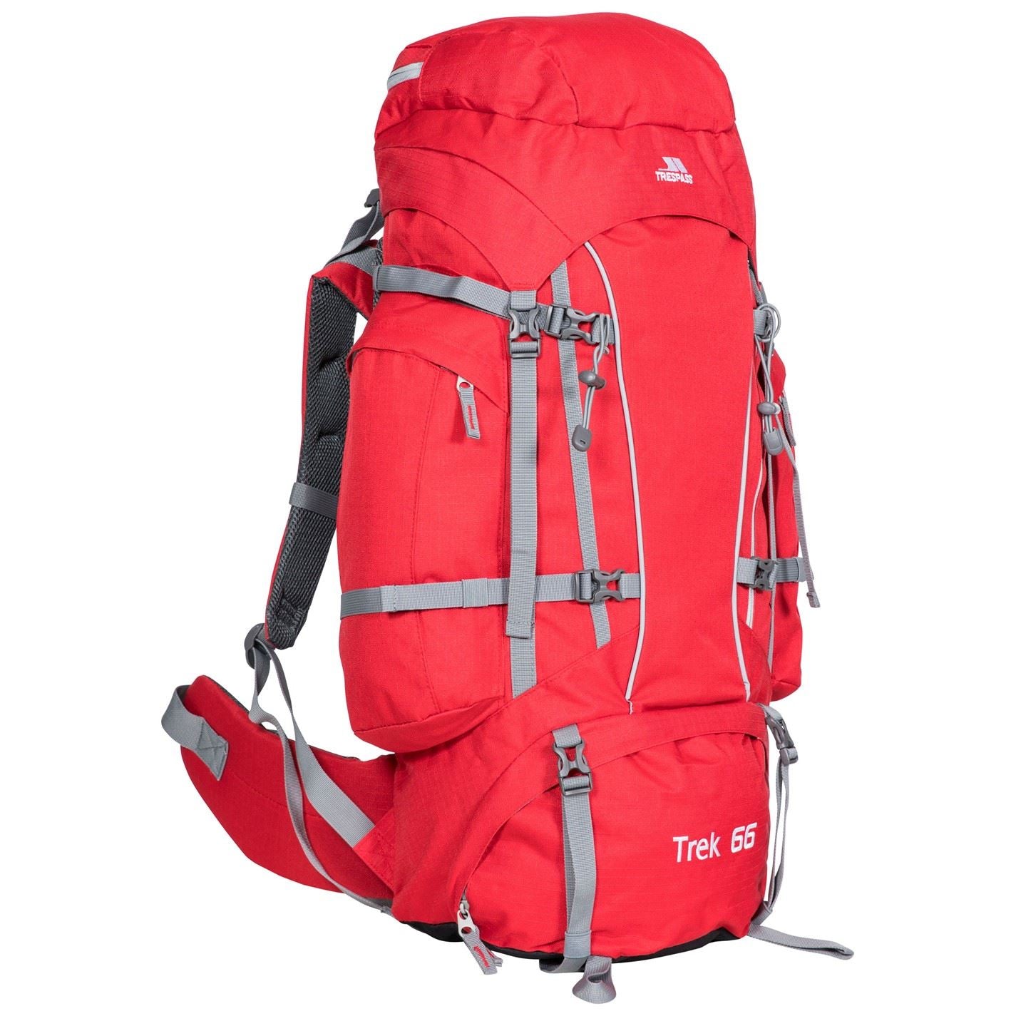 Trespass Trek 66L Rucksack Backpack with Logo