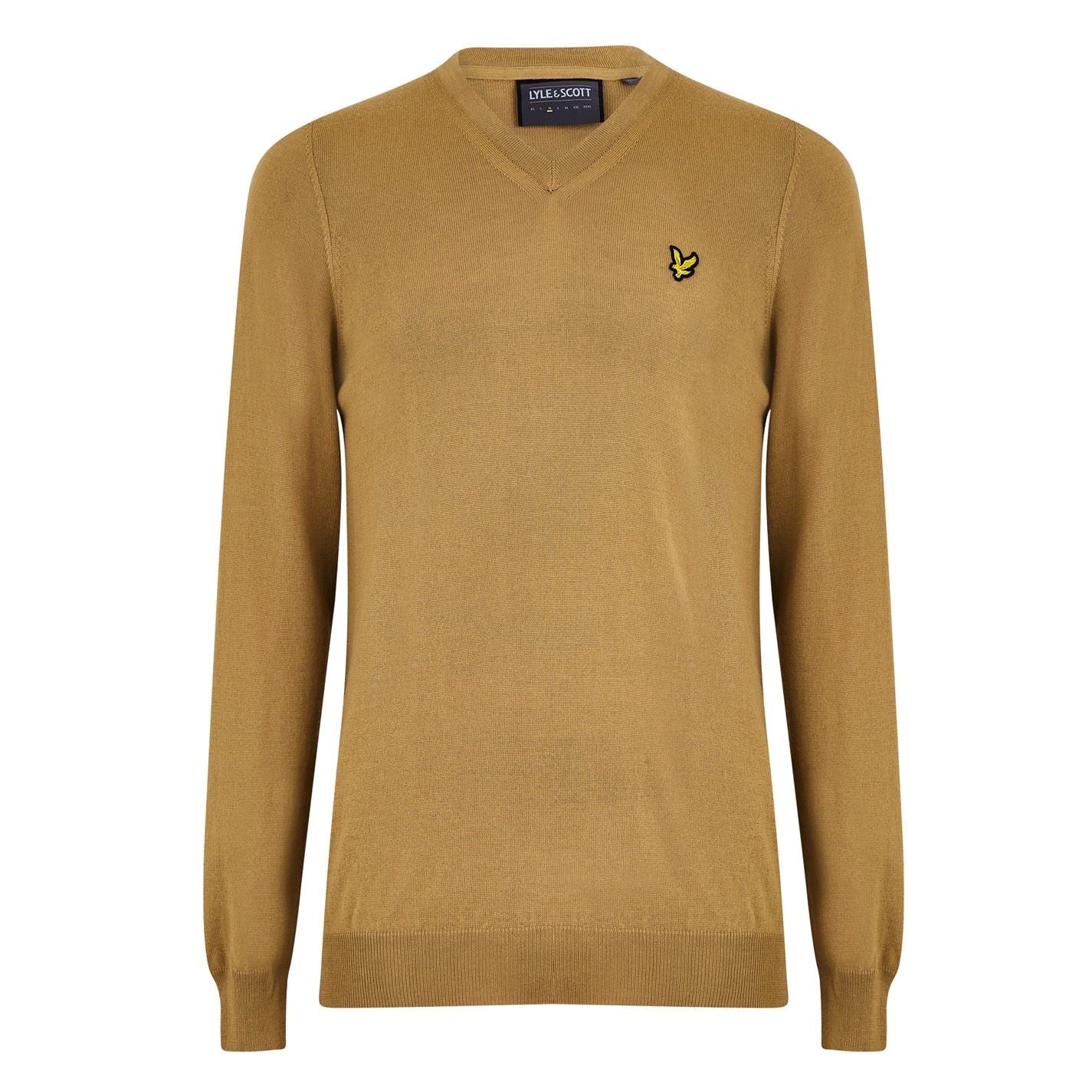 Lyle and Scott V Neck Regular Fit Long Sleeve Sweater