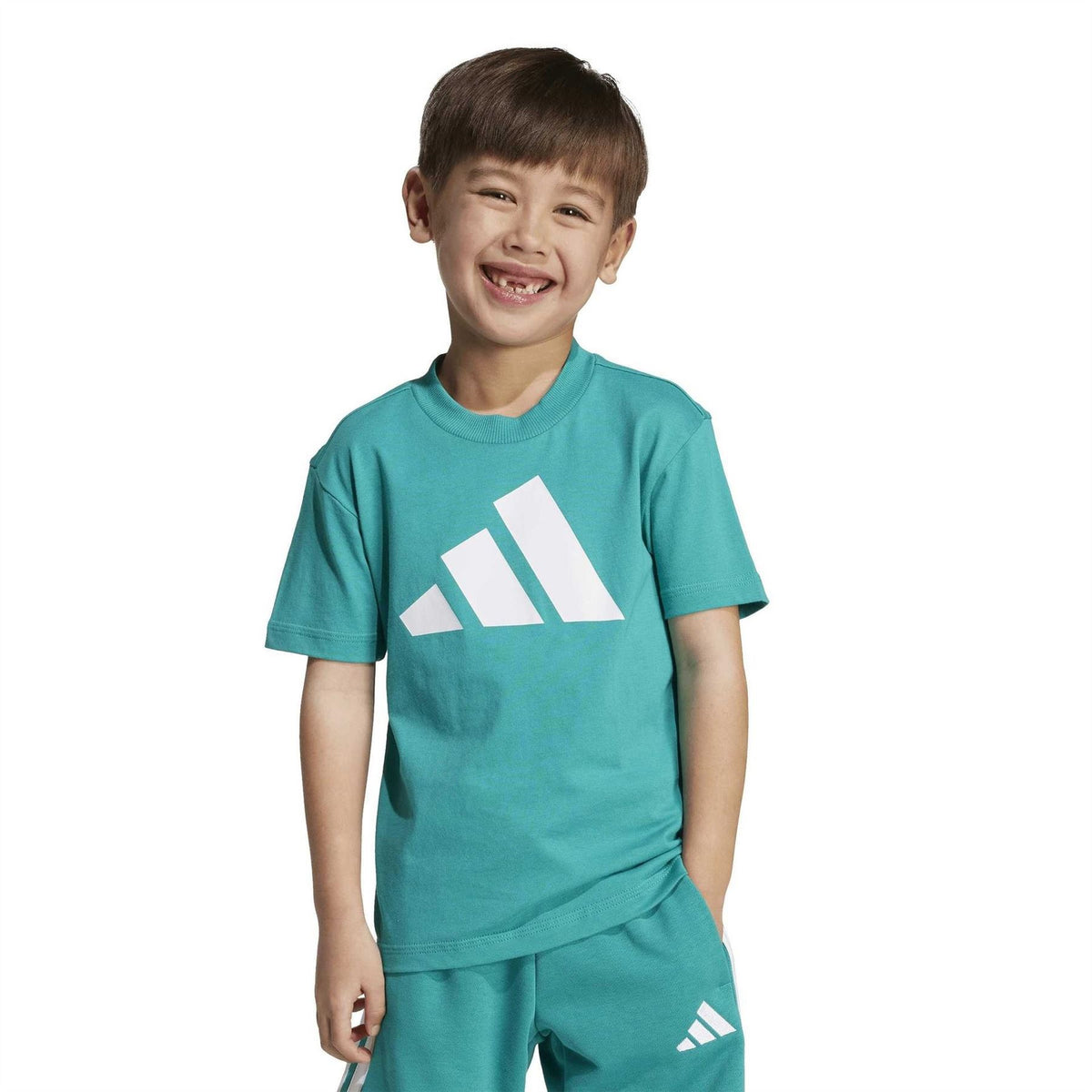 adidas Juniors Bold Logo Crew Neck Short Sleeve T-Shirt