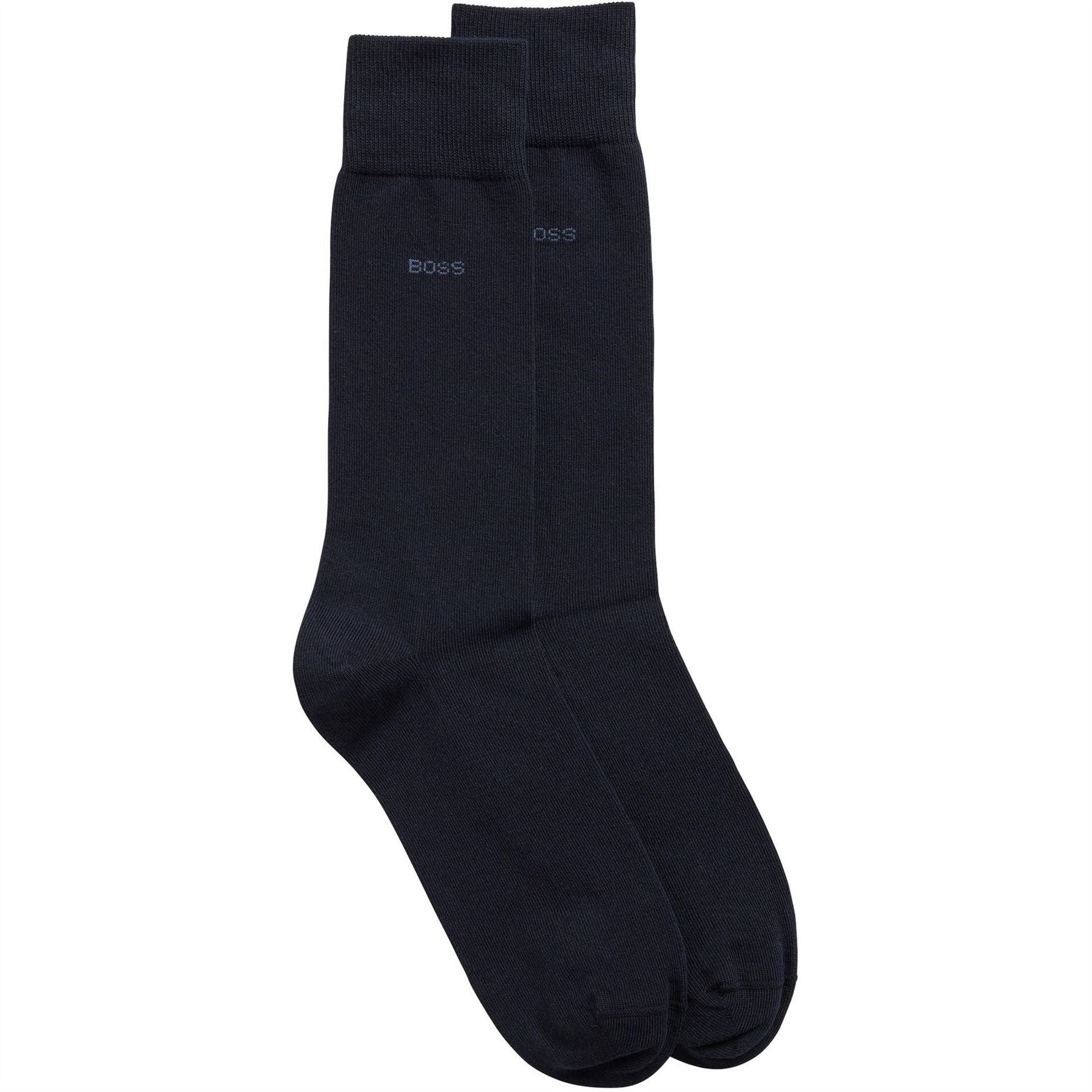 Boss BOSS BODYWEAR 2 Pack Cotton Crew Socks with Logo Detail