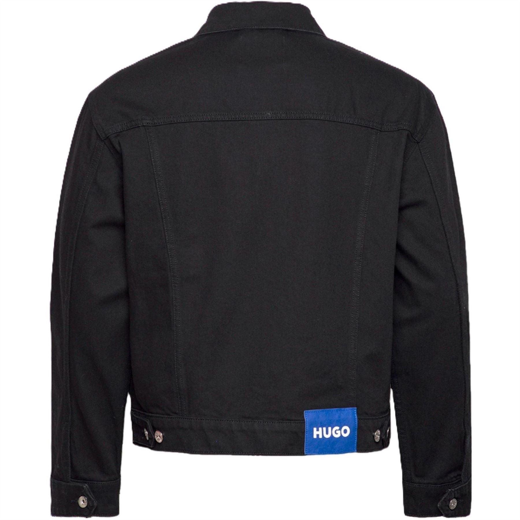 Hugo Dex Solid Patterned Trucker Jacket with Chest Pocket