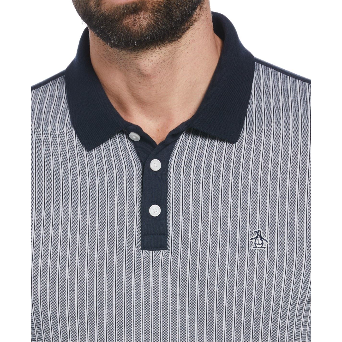 Original Penguin Vertical Stripe Jacquard Regular Fit Shirt