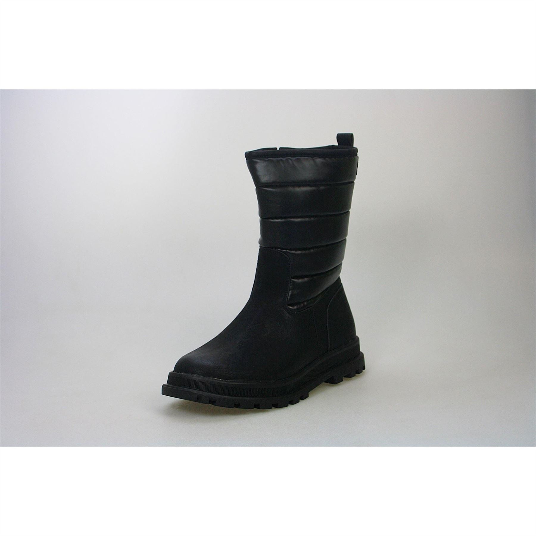 Buckle My Shoe Knee High Lug Sole Boots with Stripes