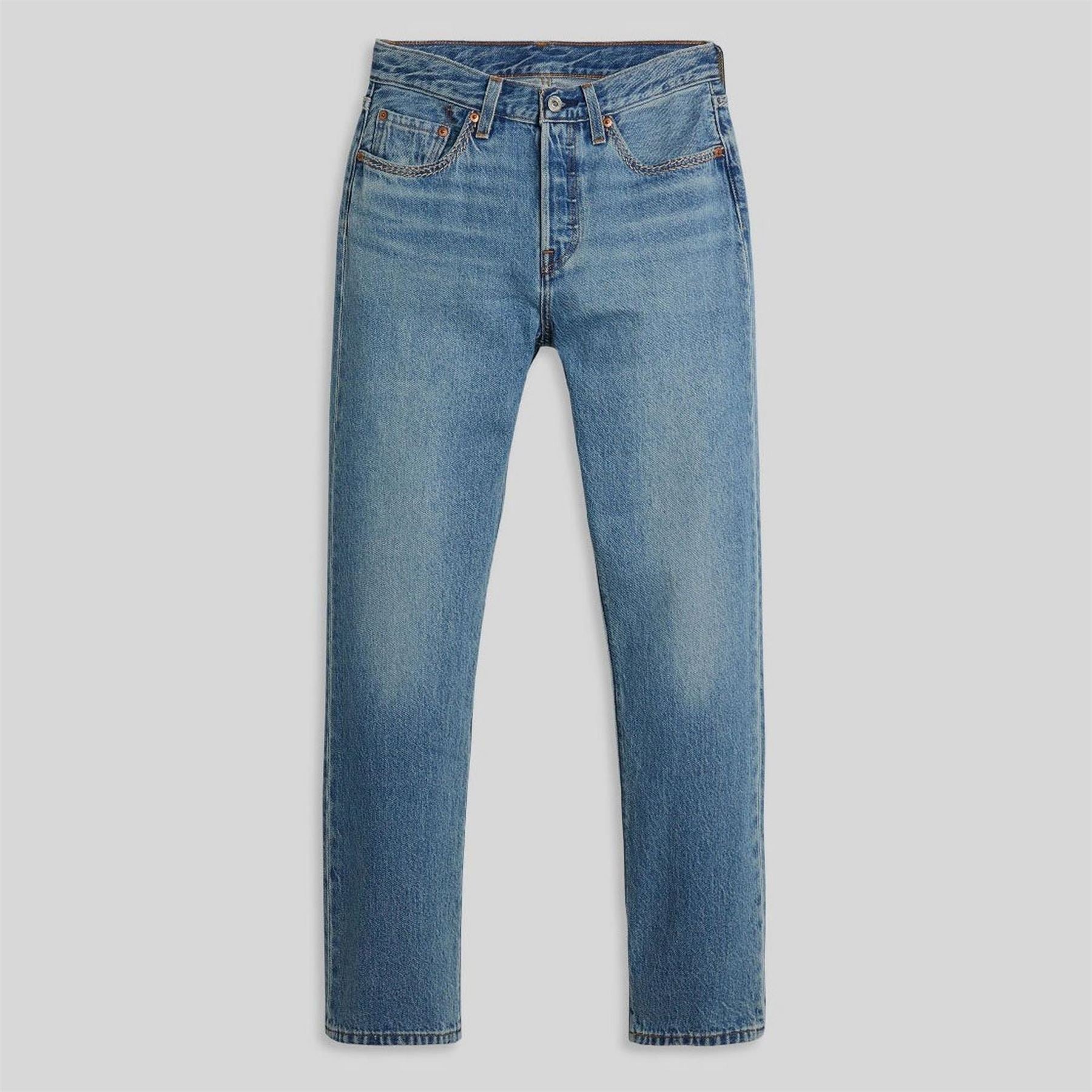 Levis 501 Straight Leg Five Pocket Jeans