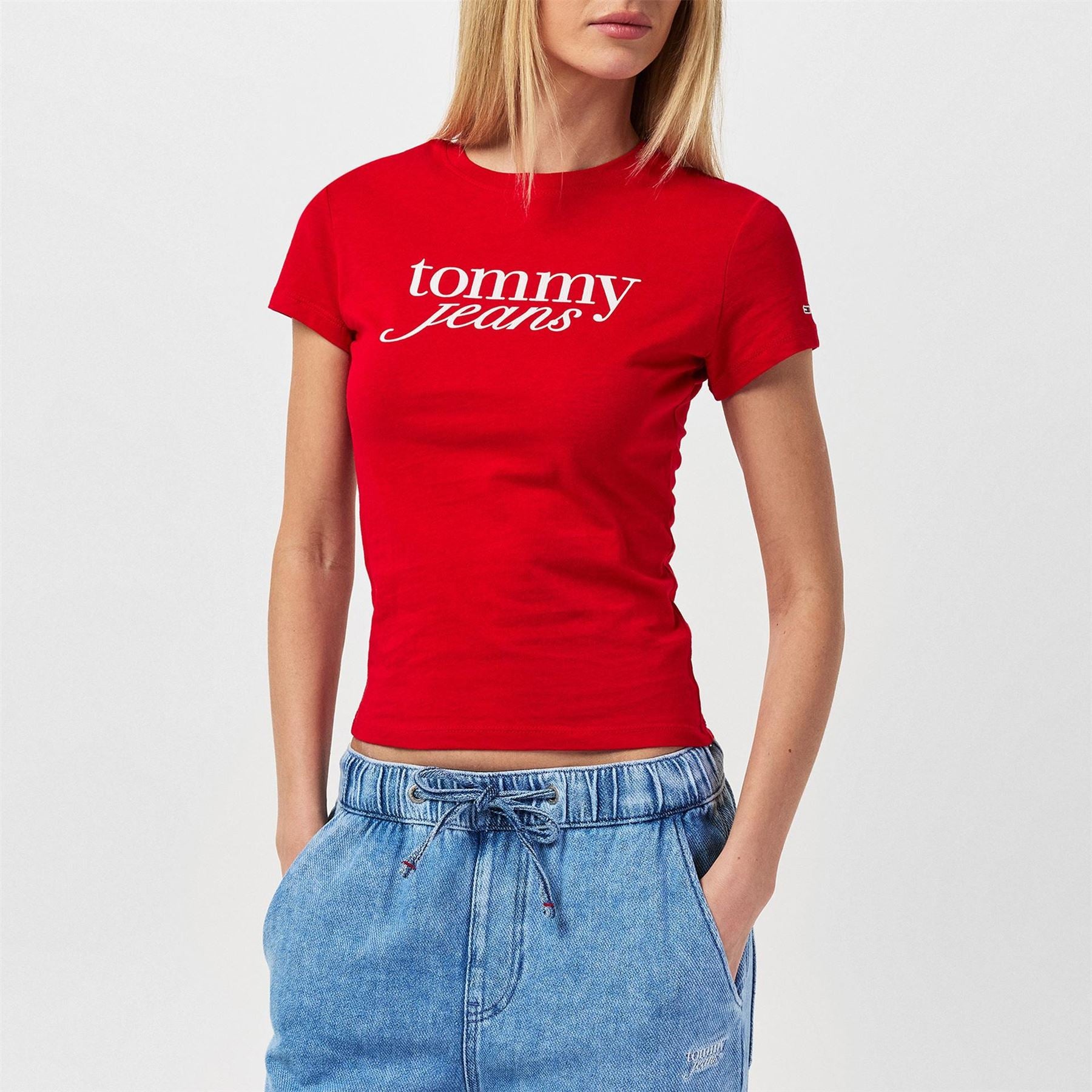 Tommy Jeans Slim Fit Essential Logo Print T-Shirt