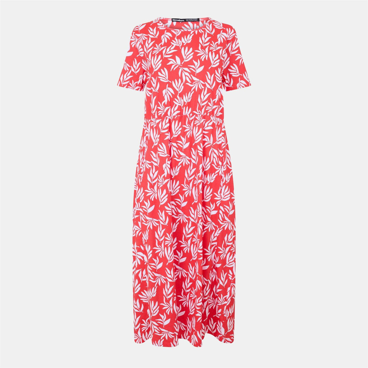 Threadbare Danni Crew Neck Short Sleeve Midi Dress