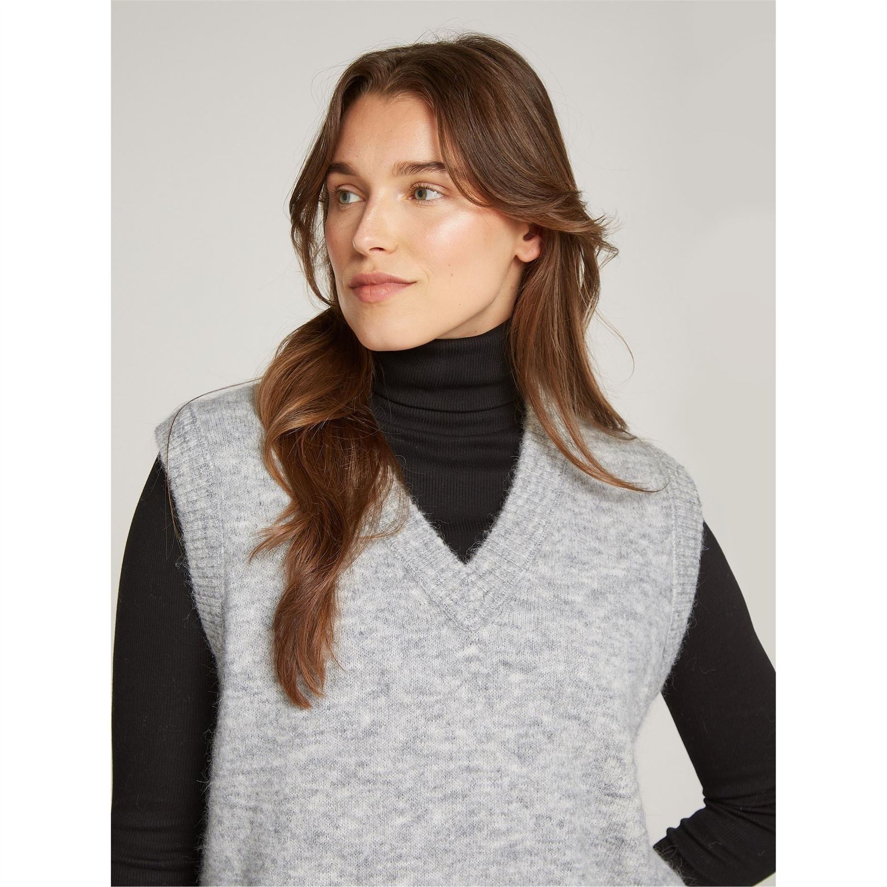 Calvin Klein Jeans V-Neck Cap Sleeve Regular Fit Sweater Vest