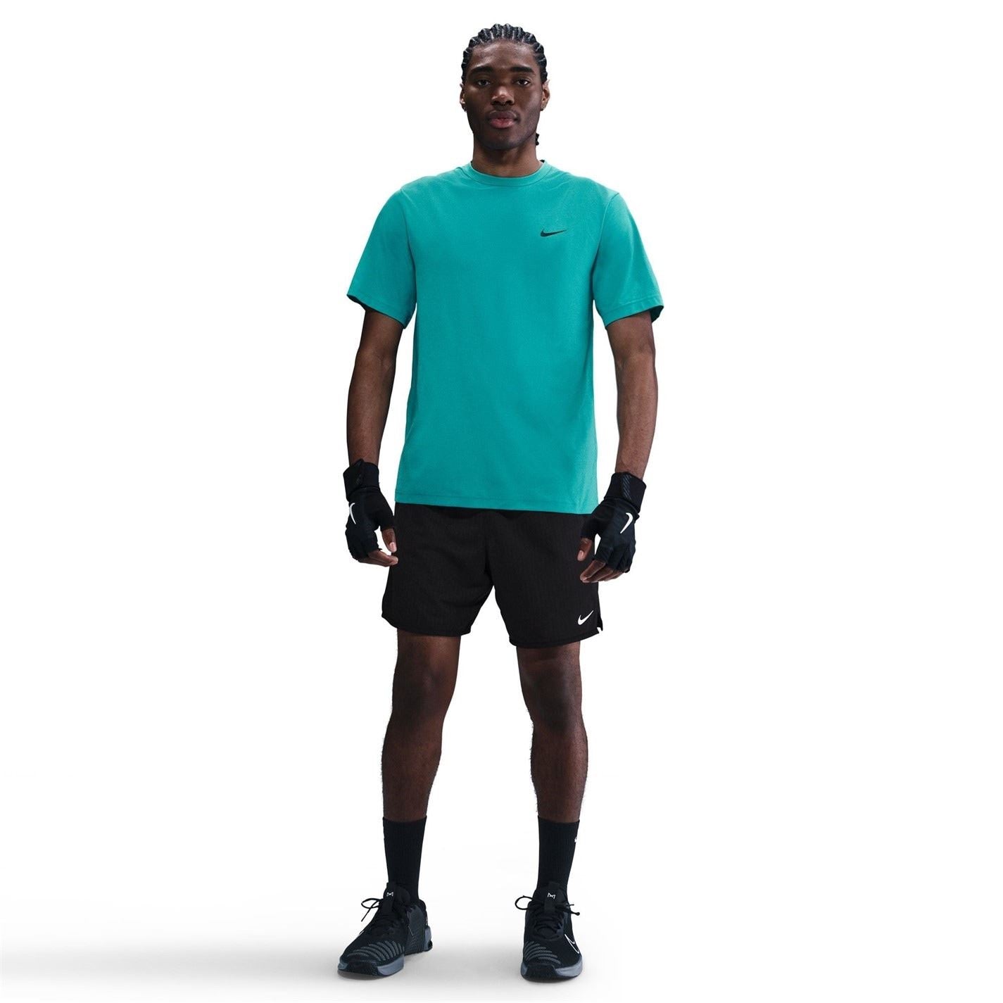 Nike Mens Dri Fit Uv Hyverse Short Sleeve Fitness Top