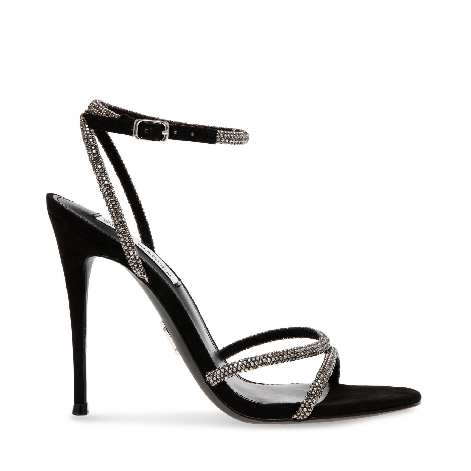Steve Madden Metallic Open Toe Stiletto Heel Sandals