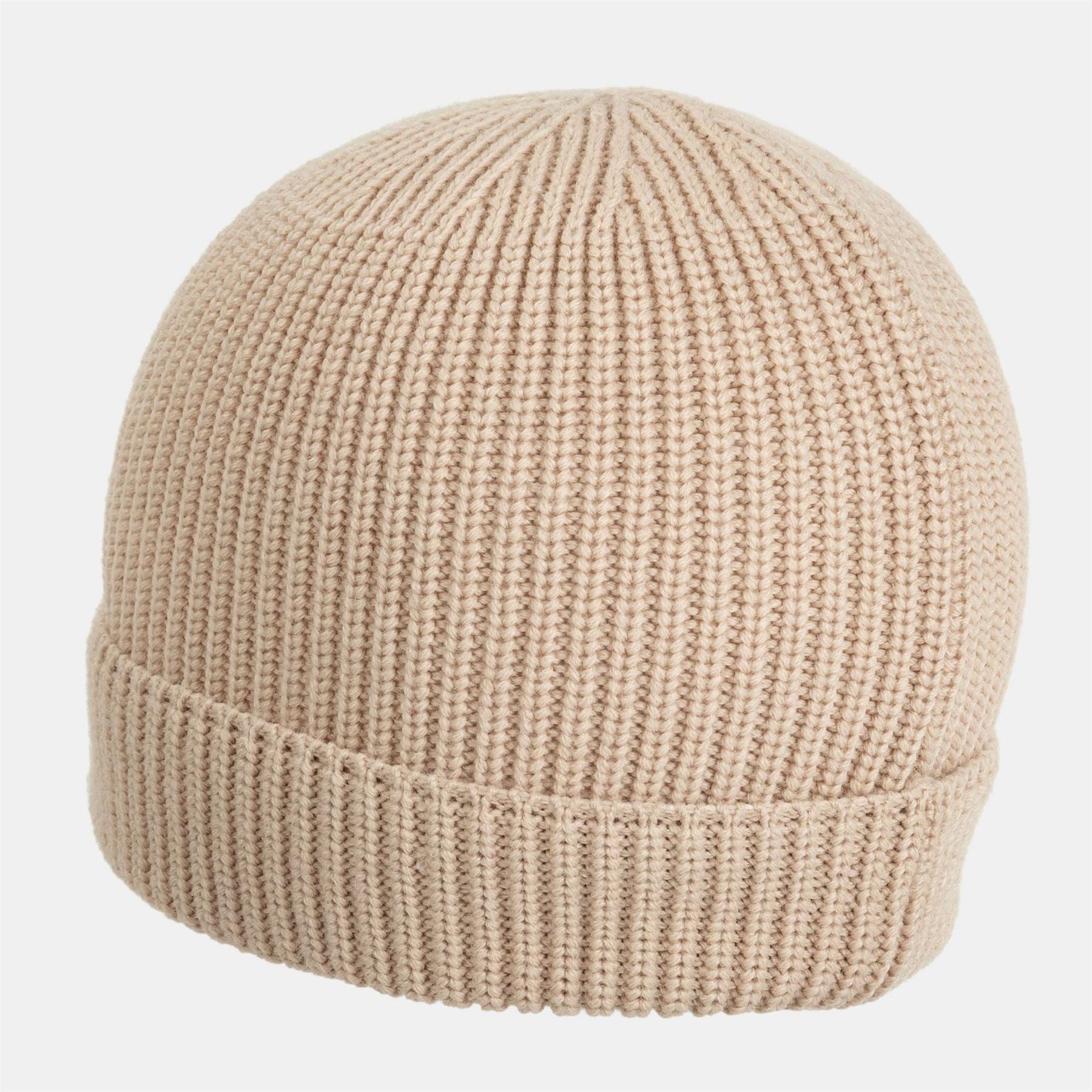 Pretty Green Adjustable Cuff Beanie With a Ribbed Pattern