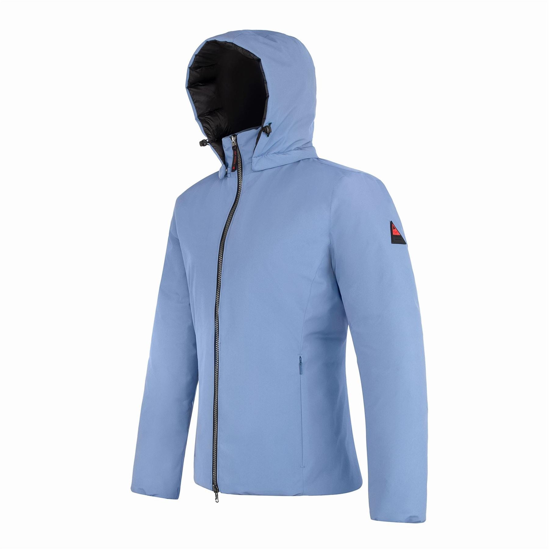 Cape Heights Solid Patterned Hooded Snap Button Puffer Jacket