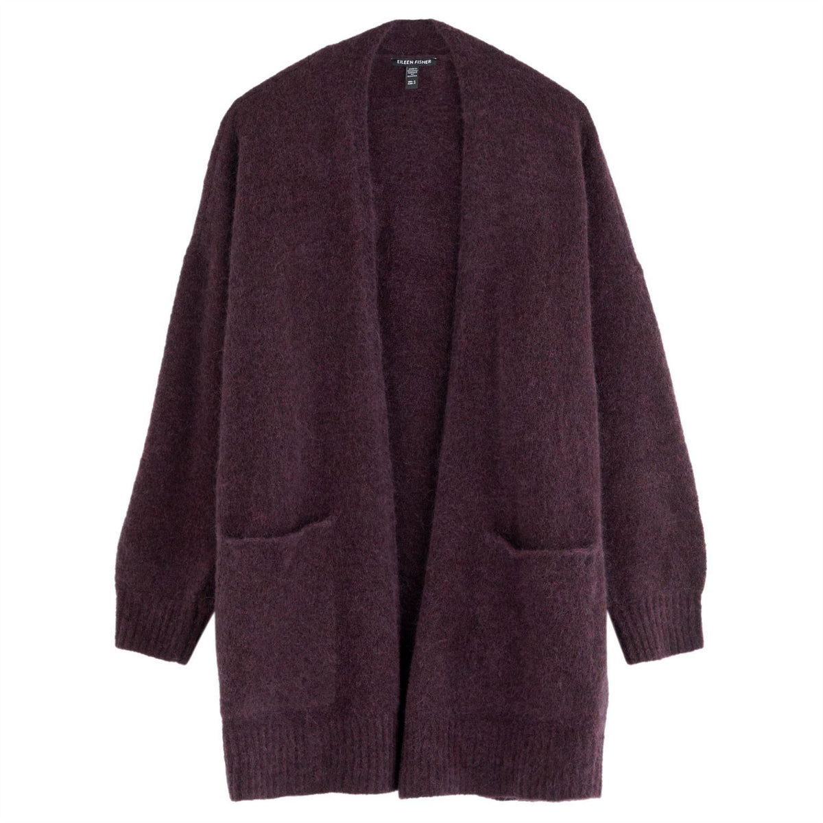 Eileen Fisher Mohair Cardigan W Pockets