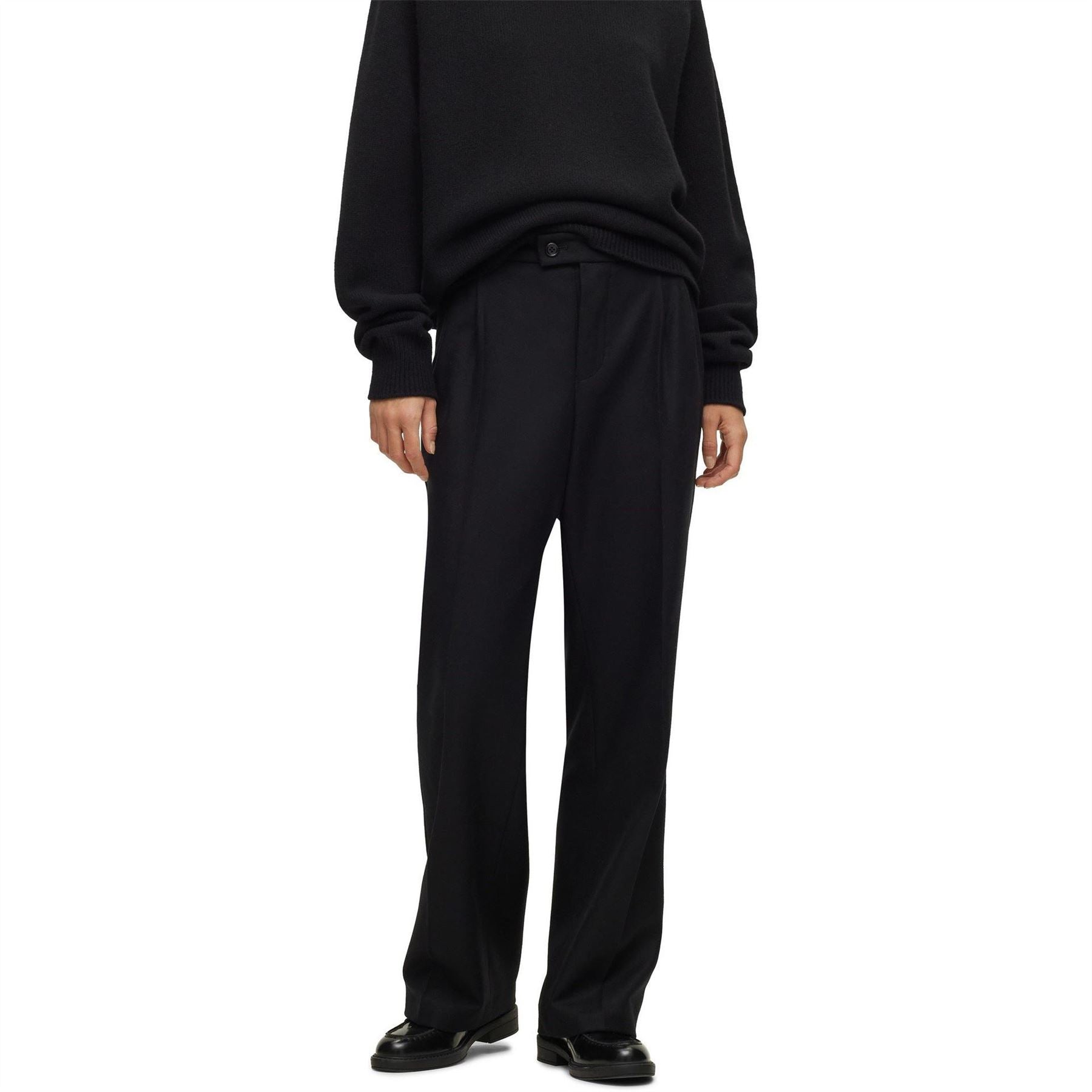 Boss C Kris Solid Patterned Slim Straight Trousers