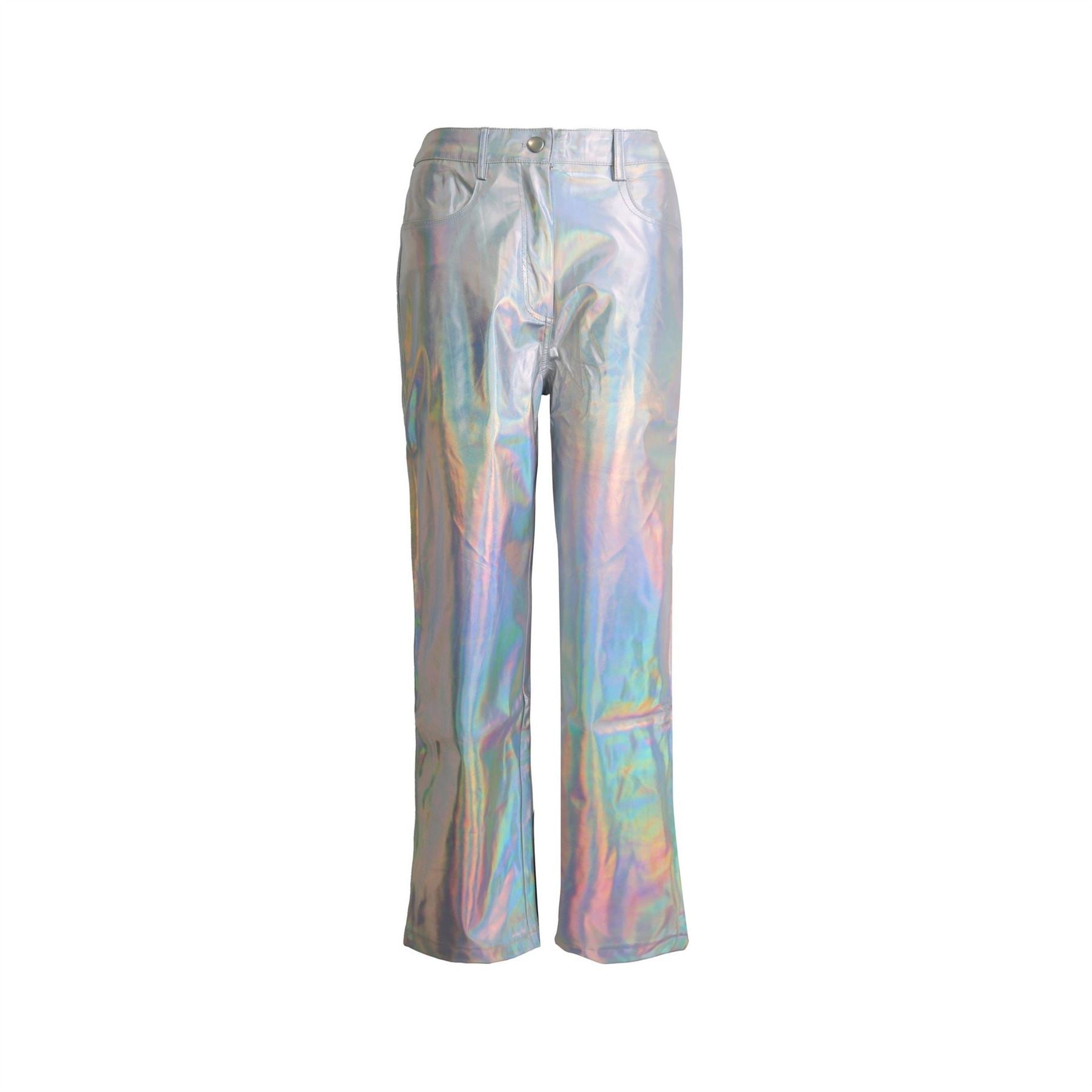 AmyLynn Lupe Iridescent Patterned Straight Trousers