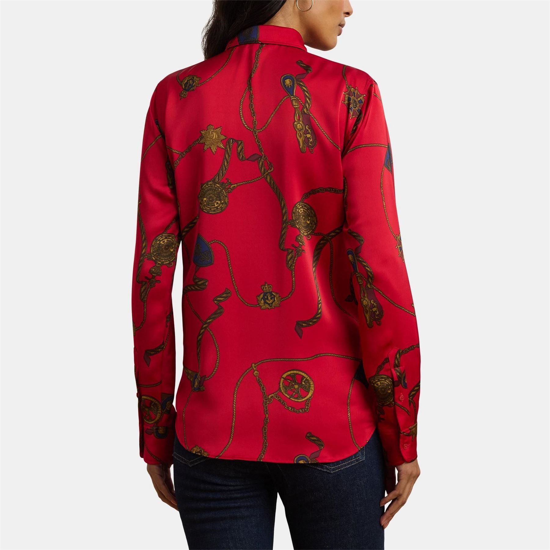 Lauren by Ralph Lauren Fit Print Charmeuse Shirt