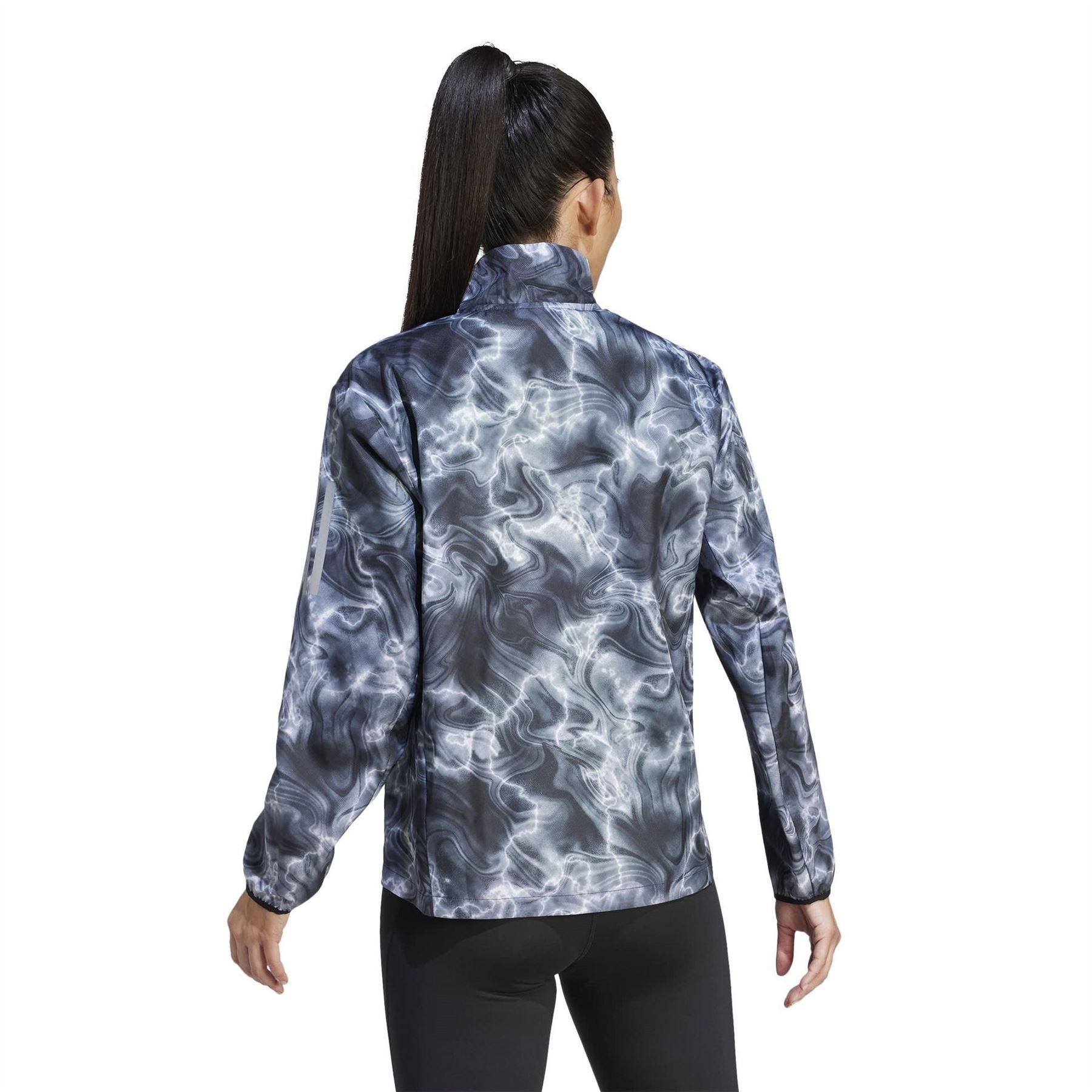 adidas Womens Own The Run Allover Print Running Windbreaker