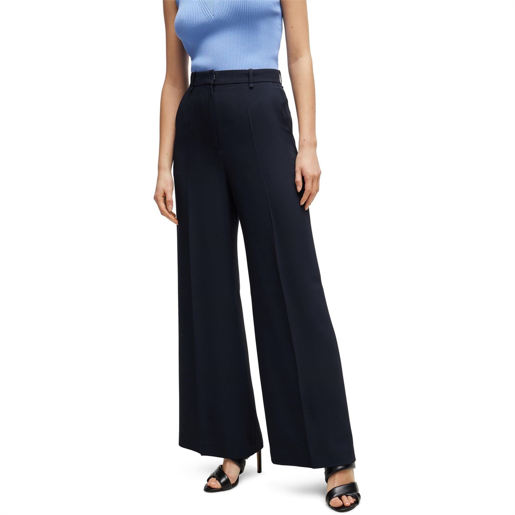 Boss Tikela Straight Leg Trousers, Straight Leg Design