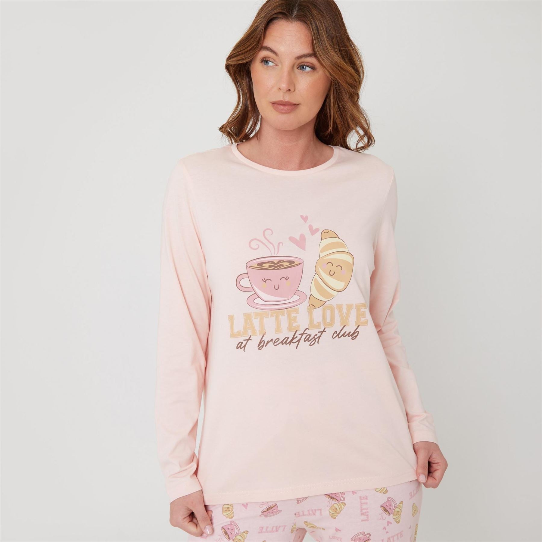 Miso Crew Neck Long Sleeve Lettering Pyjama