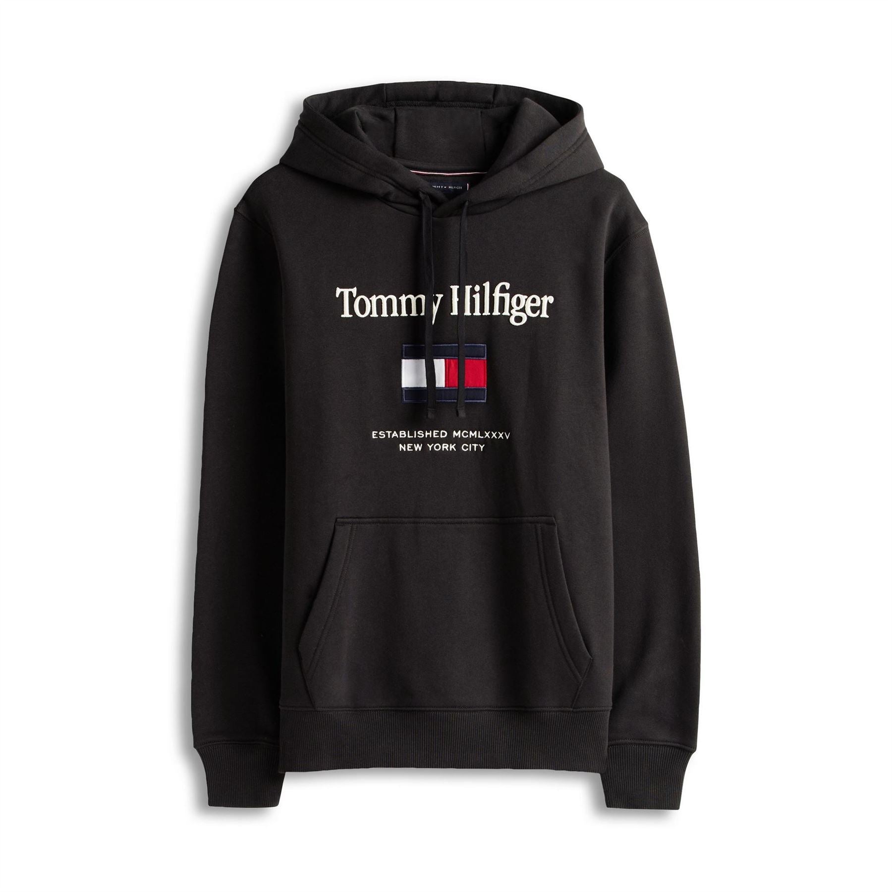 Tommy Hilfiger Embroidered Flag Hooded Long Sleeve Sweatshirt